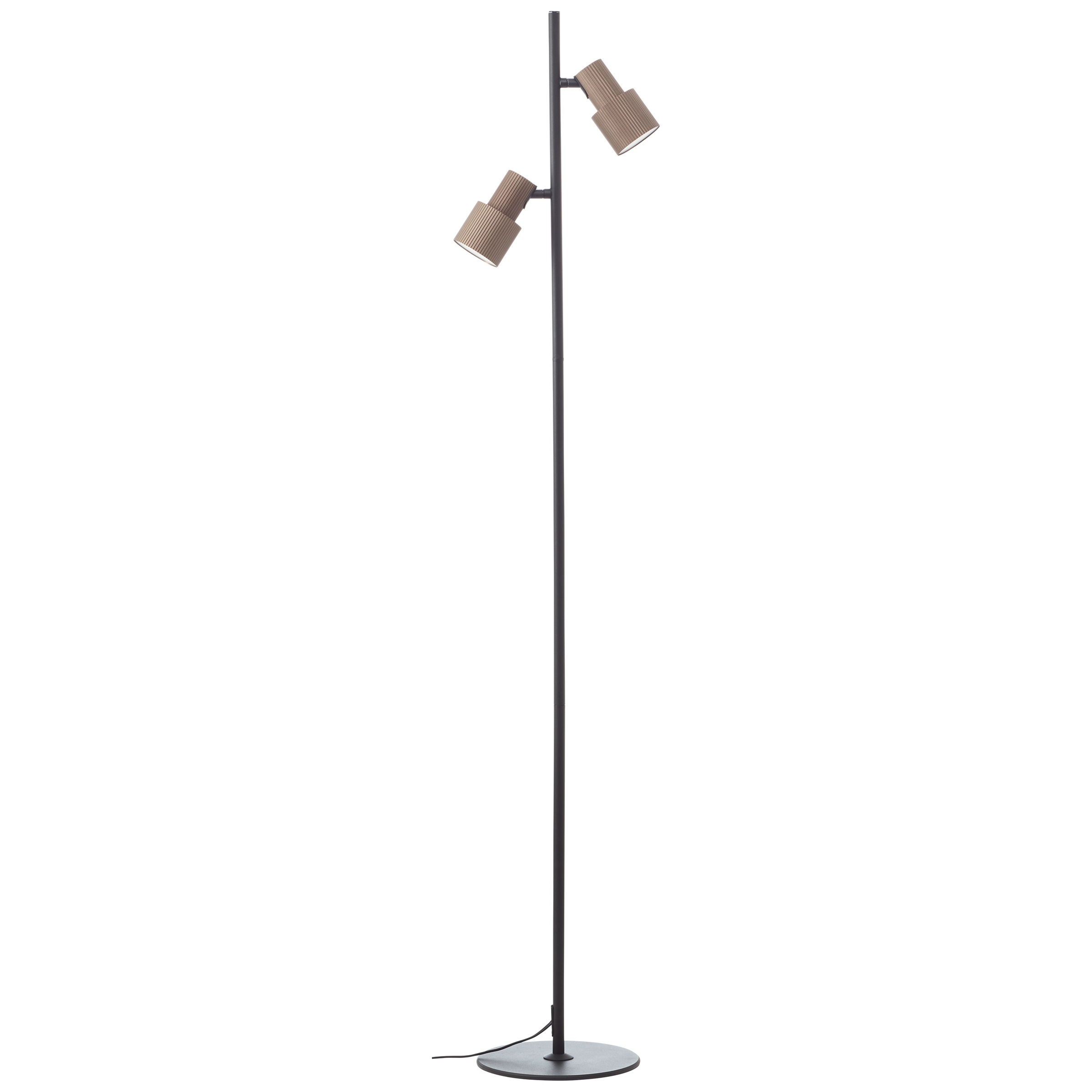 Brilliant Stehlampe »Cadiz«, 2 flammig, Leuchtmittel GU10 | ohne Leuchtmittel, 140 x 22 cm, GU10, schwenkbar, Aluminium, schwarz/bronzefarben