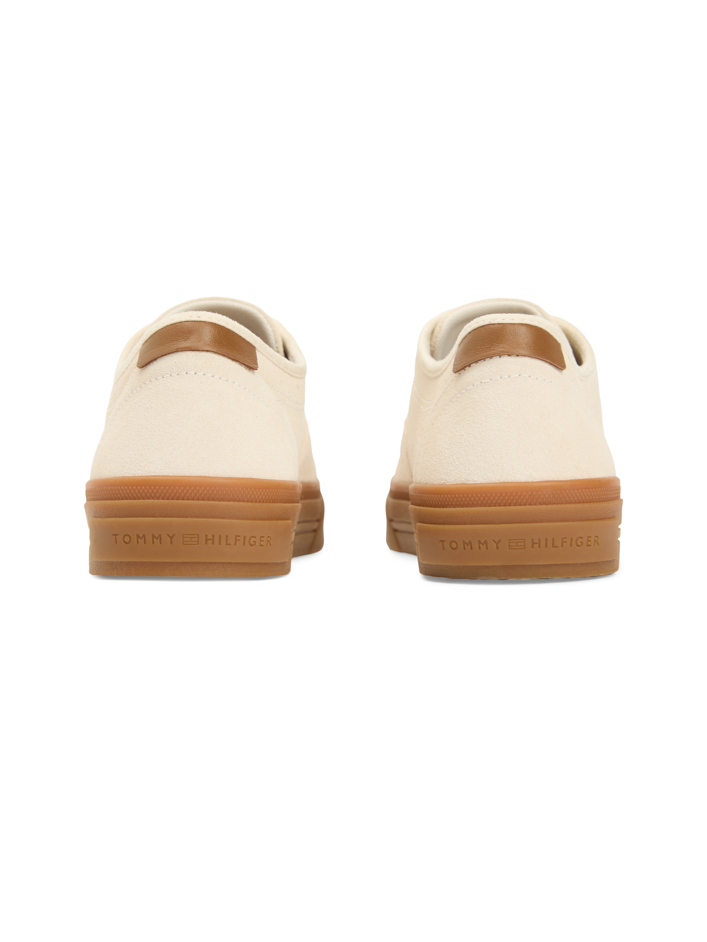Tommy Hilfiger Sneaker »TH VULC CUP SUEDE«  Freizeitschuh, Halbschuh, Schnürschuh mit honigfarbener Plateausohle