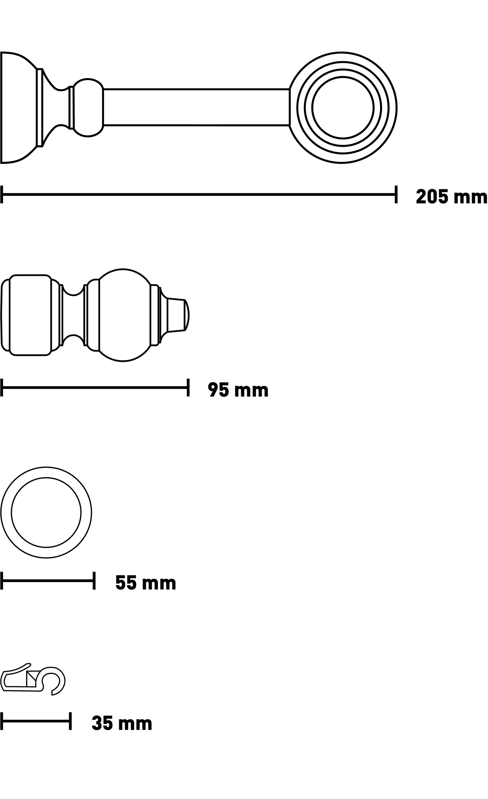 SN DECO GROUP Gardinenstange »Filigrano«, 1 läufig-läufig, Fixmaß