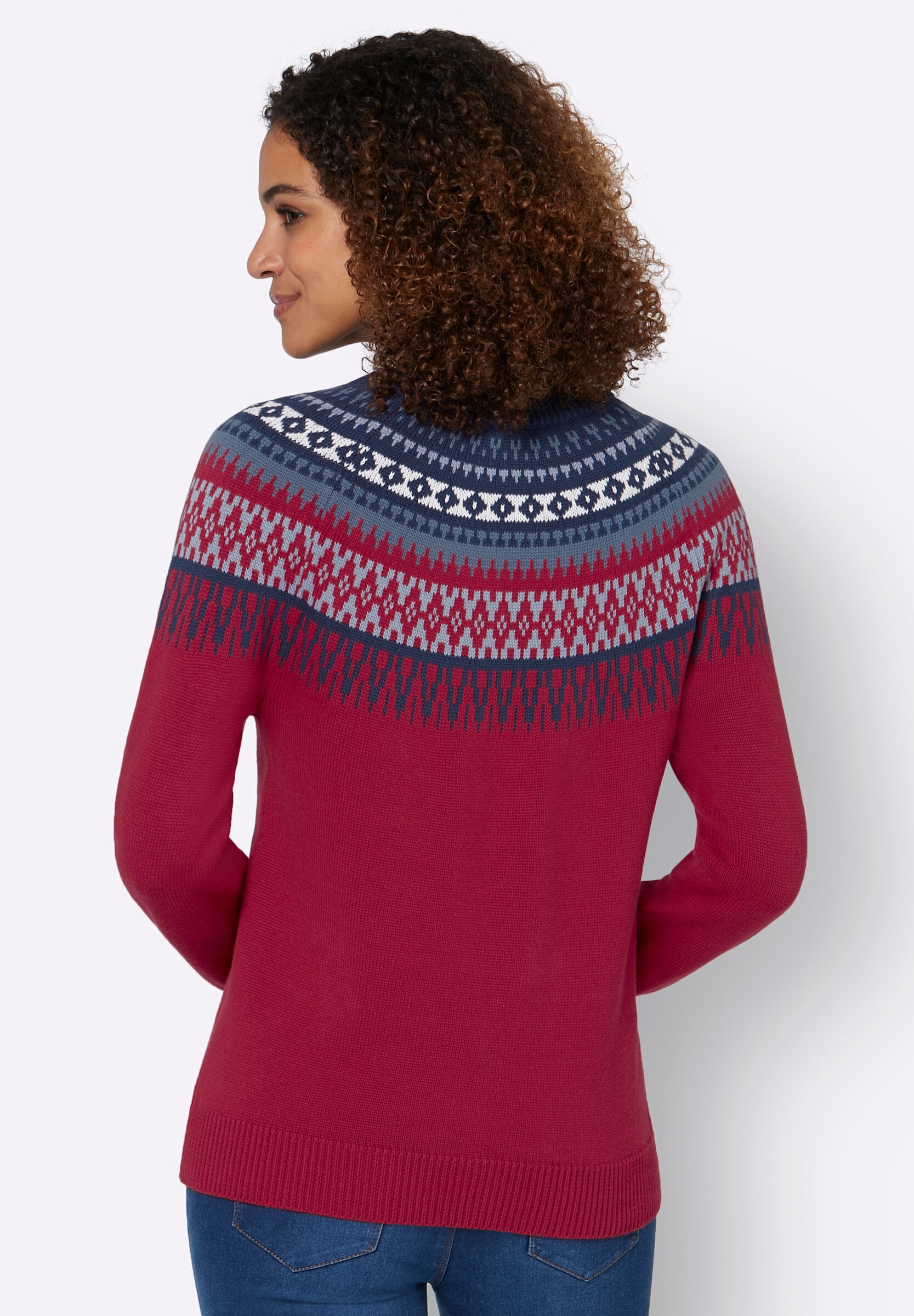 Witt Longpullover »Pullover Norwegerpullover aus reiner Baumwolle«