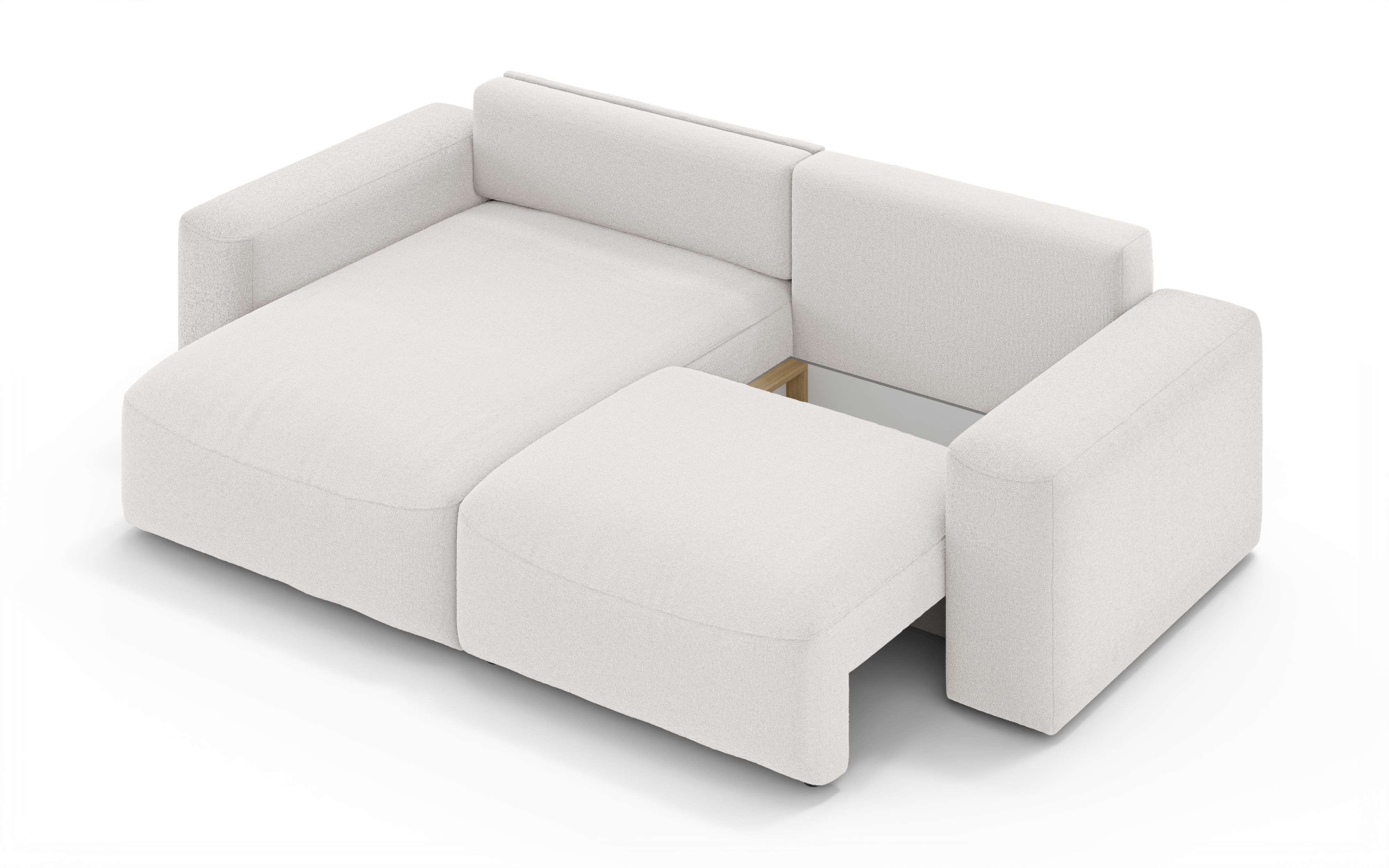 OTTO home Ecksofa »MATTS Schlafsofa mit Bettkasten, Maße B/T/H: 265/159/89 cm« L-Form mit Recamiere rechts oder links, hoher Sitzkomfort