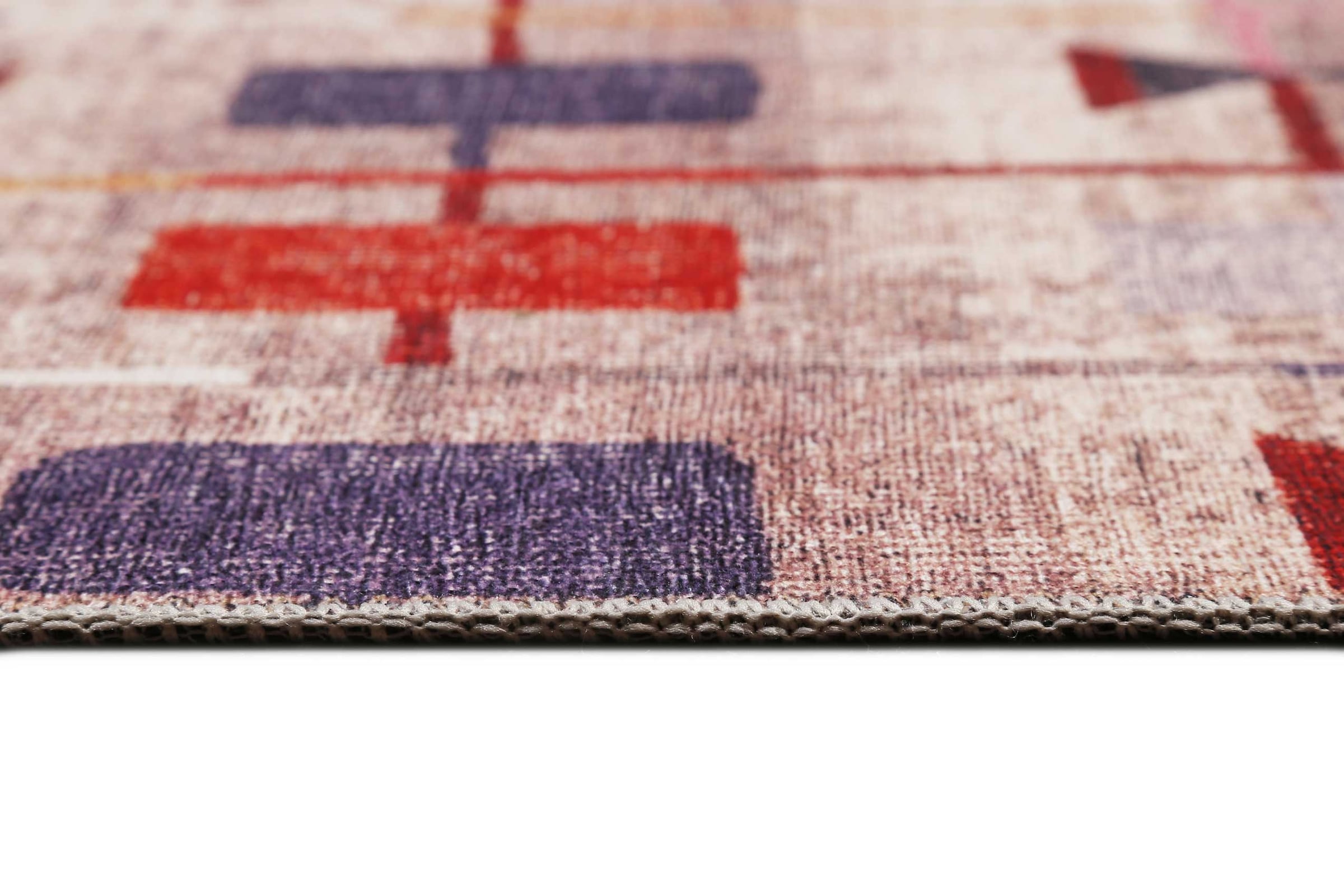 Wecon home Teppich »Monor Beach« rechteckig 6 mm Höhe Vintage, Baumwolle, Kurzflor, Wohnzimmer, Schlafzimmer, gemustert