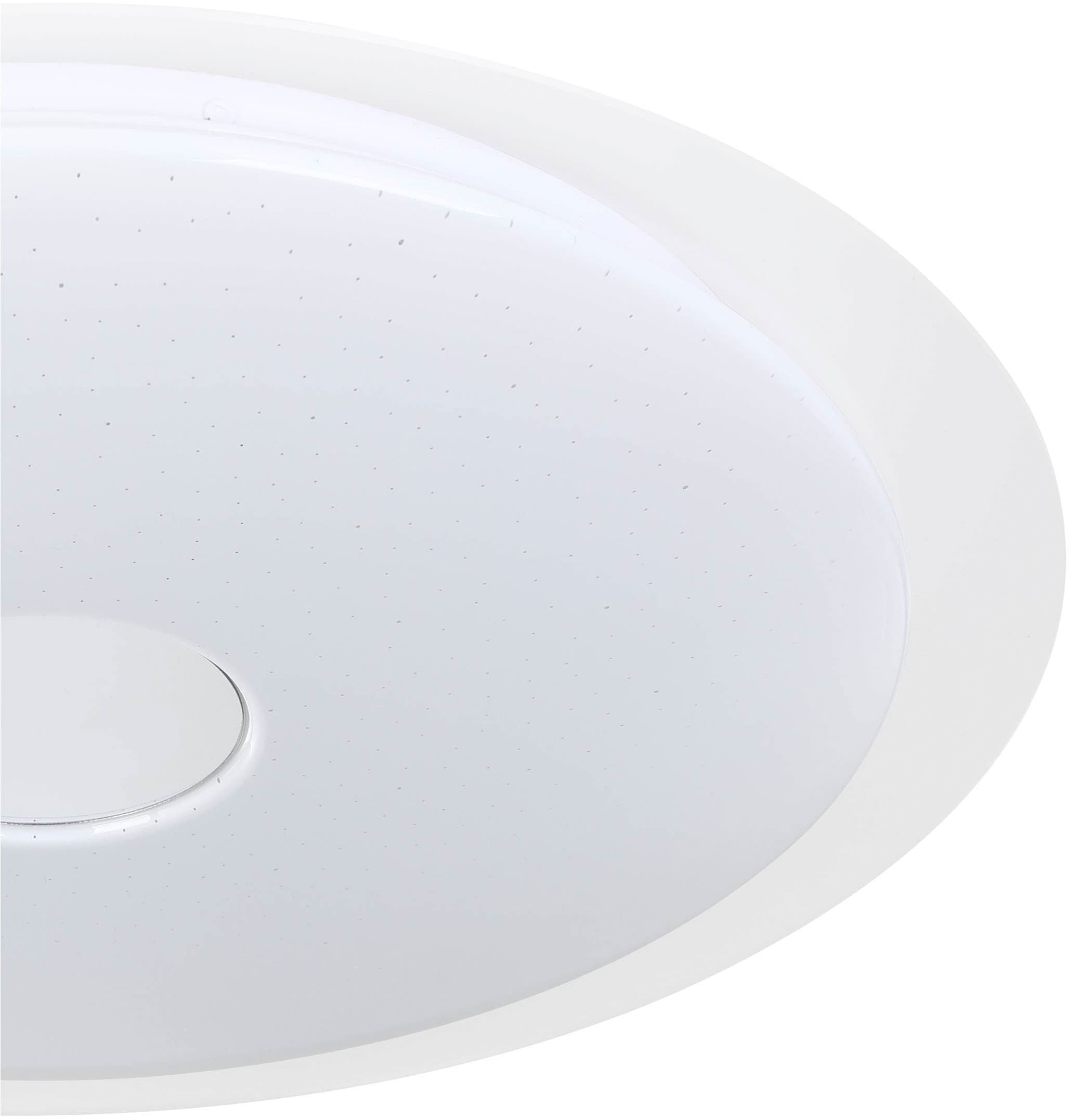 EGLO Deckenleuchte »Lanciano 1 Deckenlampe, Stahl und Kunststoff, Kristall-Effekt, Lampe« LED-Modul 1 Stk. Kaltweiß | Neutralweiß | Warmweiß mit Kristall-Effekt, Fernbedienung, CCT, Nachtlicht, dimmbar, Ø40cm