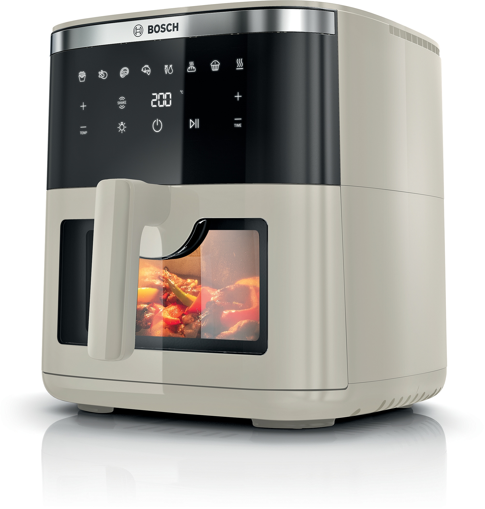 BOSCH Heißluftfritteuse »XXL Air Fryer Serie 6, MAF671C0, 7,1 l, Fenster, 7 Programme« 1800 W Innenlicht, Schüttelalarm, Korb spülm.geeignet,