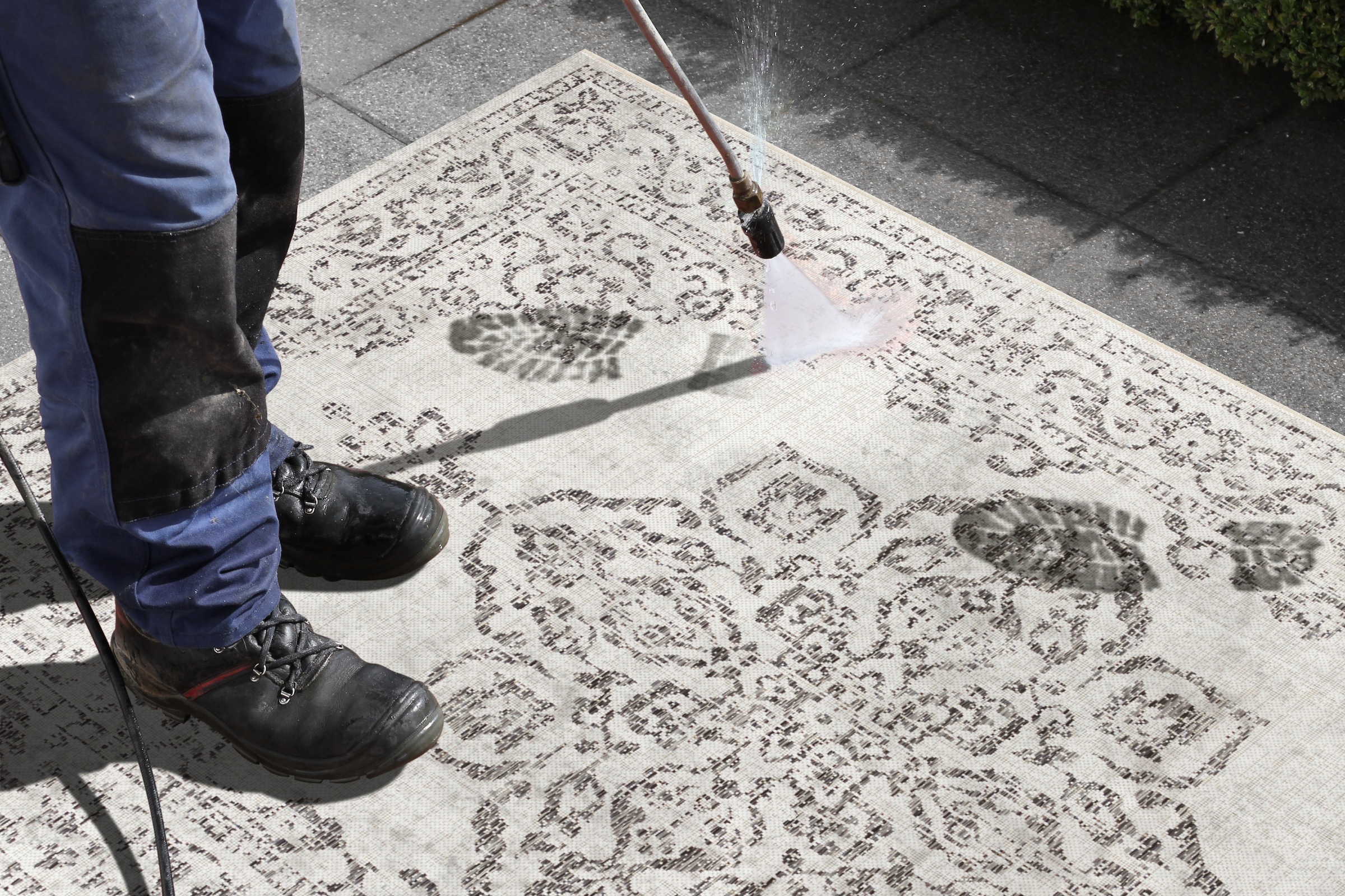 NORTHRUGS Teppich »Tilos«, rechteckig, 8 mm Höhe, In- & Outdoor, Kurzflor, Orientalisch, Vintage, Wohnzimmer, Garten