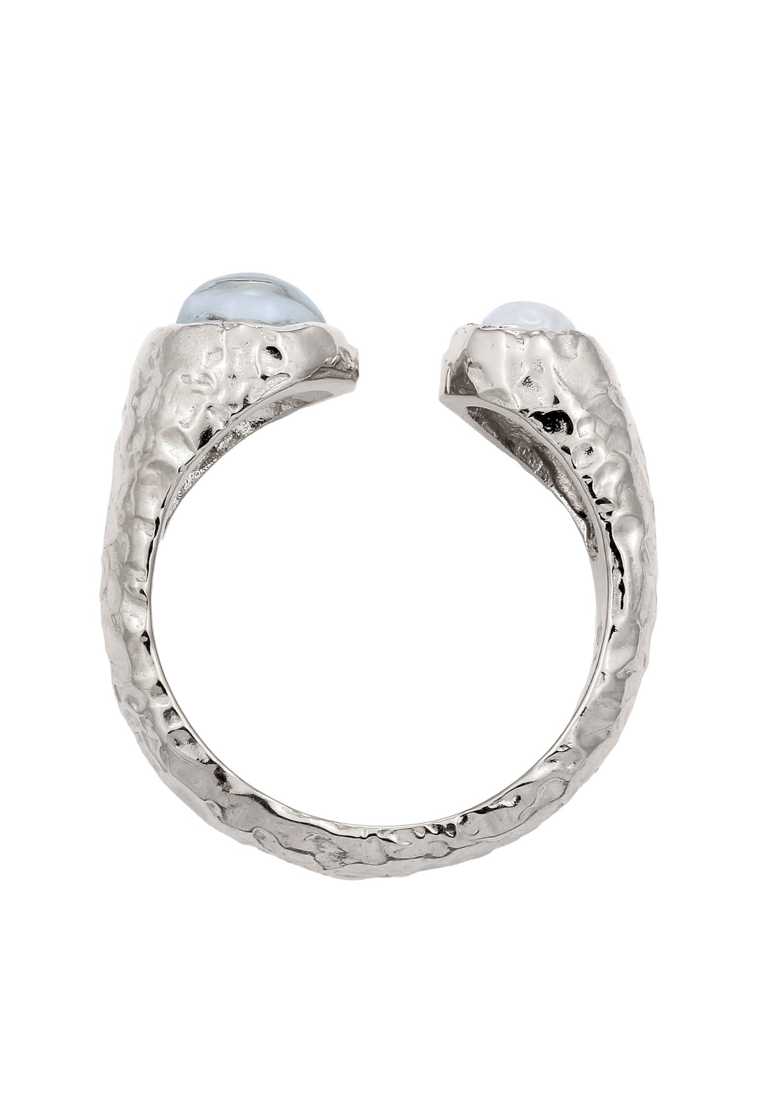 HAZE & GLORY Silberring »Ring Mondstein Aquamarin Hellblau 925 Sterling Silber«