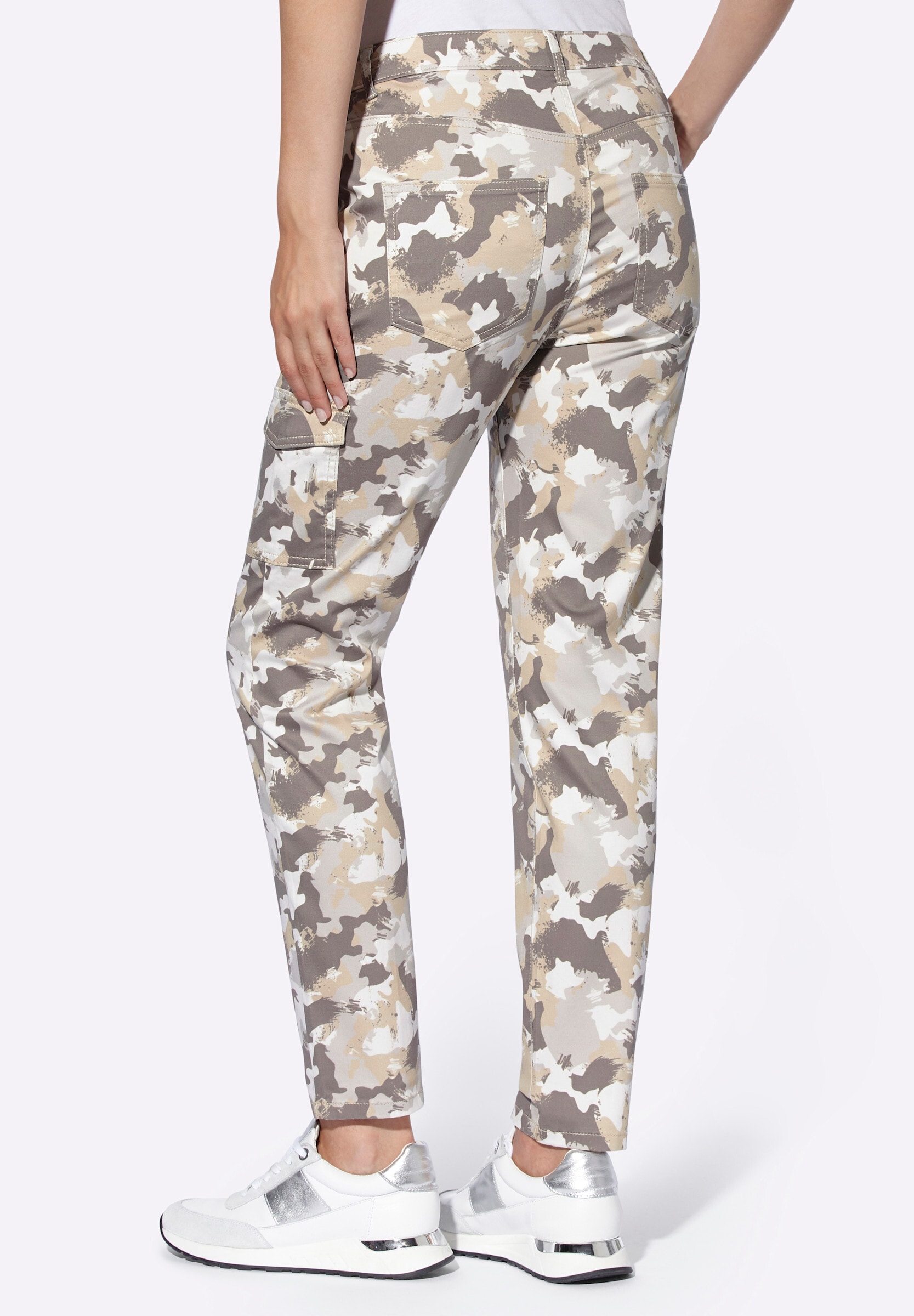 heine Cargohose »Druck-Hose Cargohose im Camouflage-Dessin«