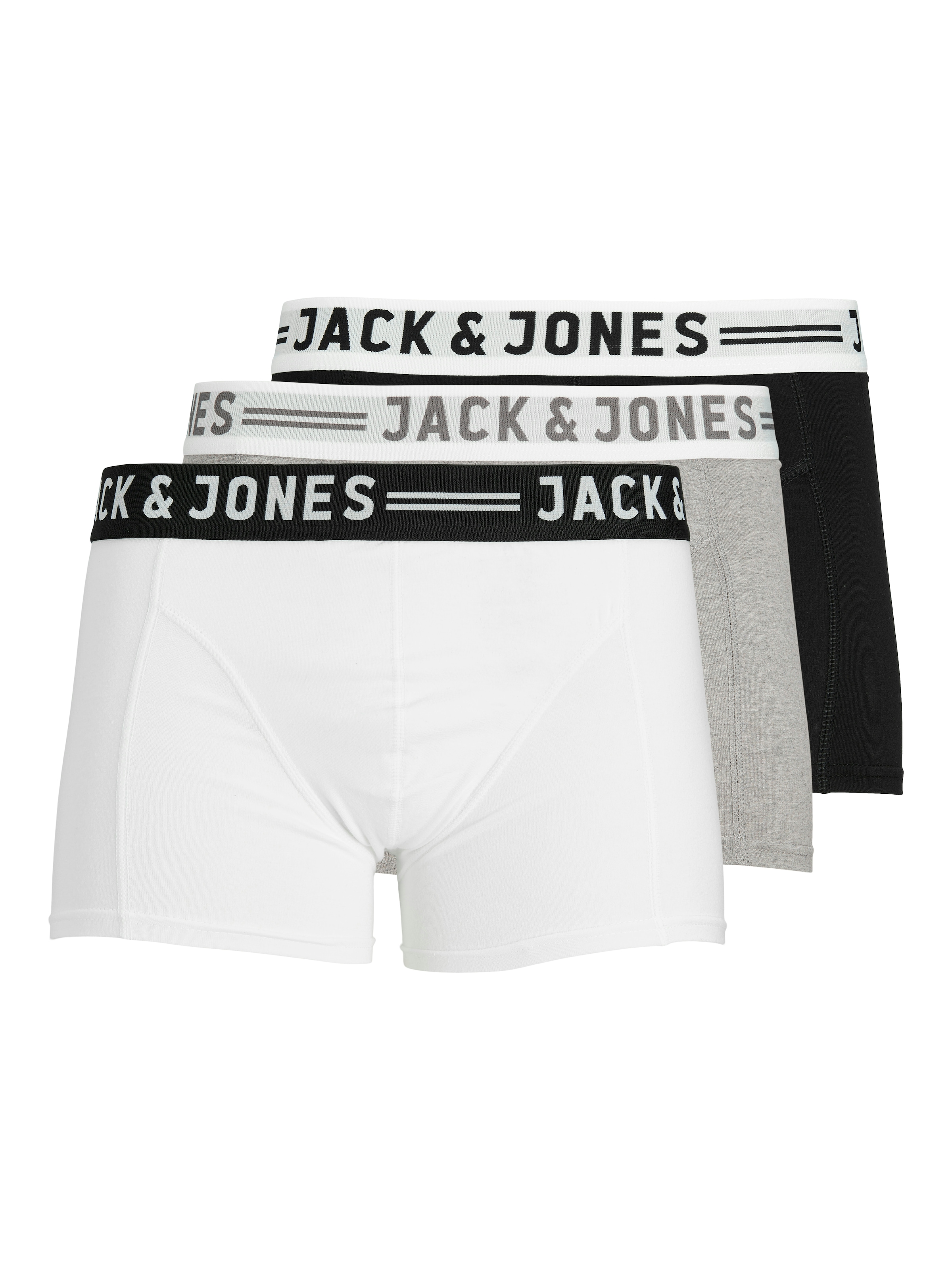 Jack & Jones Boxer »Sense Trunks« Packung, 3er-Pack, 3 Stk. Baumwollmischung, elastisches Bündchen