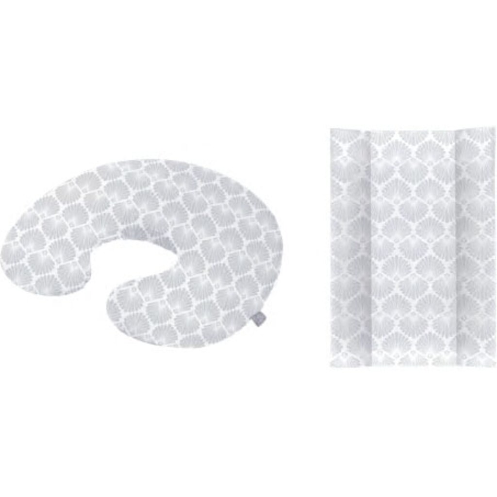 Rotho Babydesign Wickelauflage »Seashell Shape«, (Set, 2 tlg.), in Keilform; inklusive Stillkissen Mini; Made in Europe