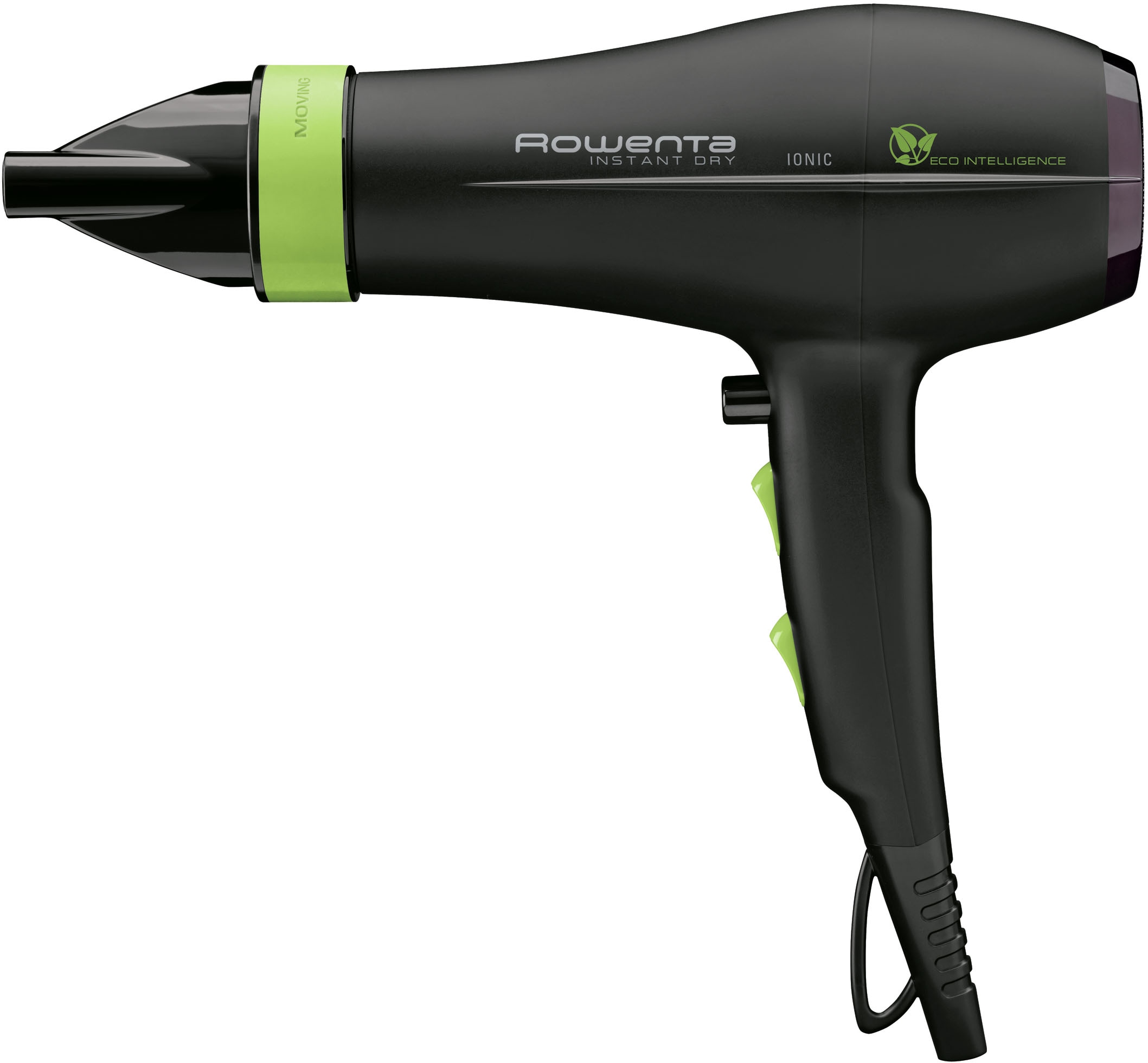 Rowenta Haartrockner »Eco Intelligence Instant Dry, Luftstrom-Booster, langes Kabel 1,8 m,«, 1500 W, 2 Aufsätze, 1500 W, 3 Temperaturen, 2 Geschwindigkeiten, Kaltstufe, Föhn, CV6030