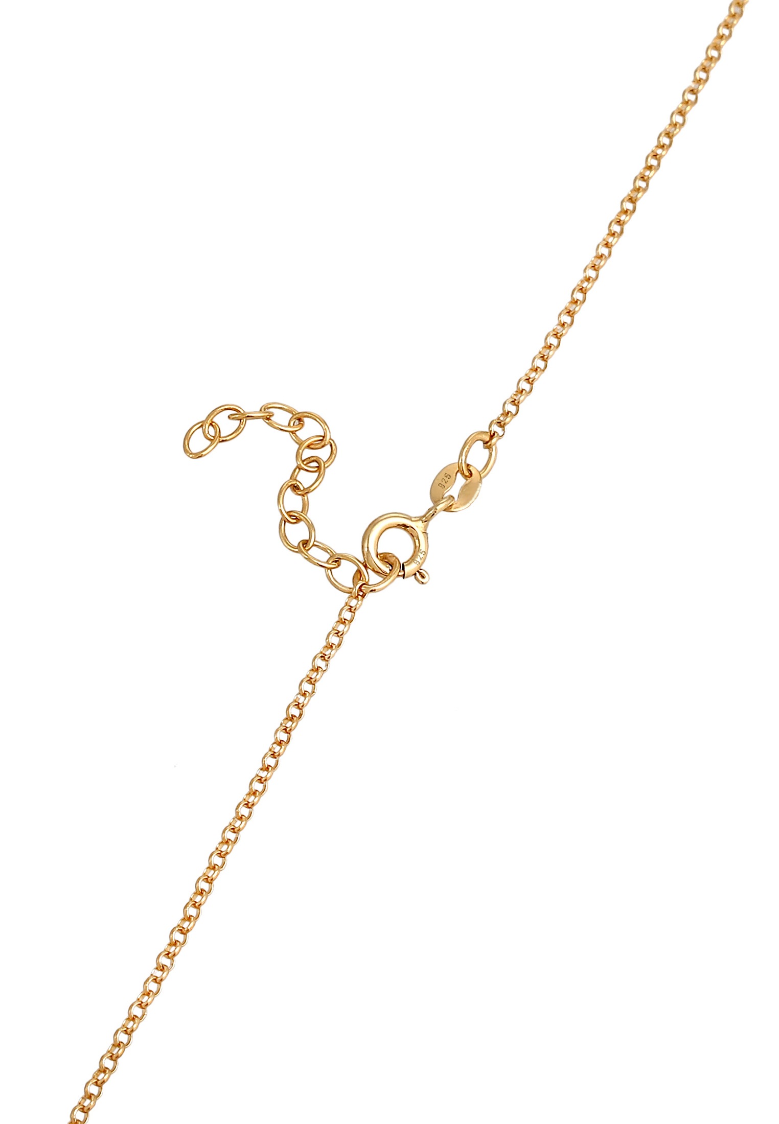 Elli Kette mit Anhänger »Halskette Coin Rund Plättchen Vintage 925 Silber«