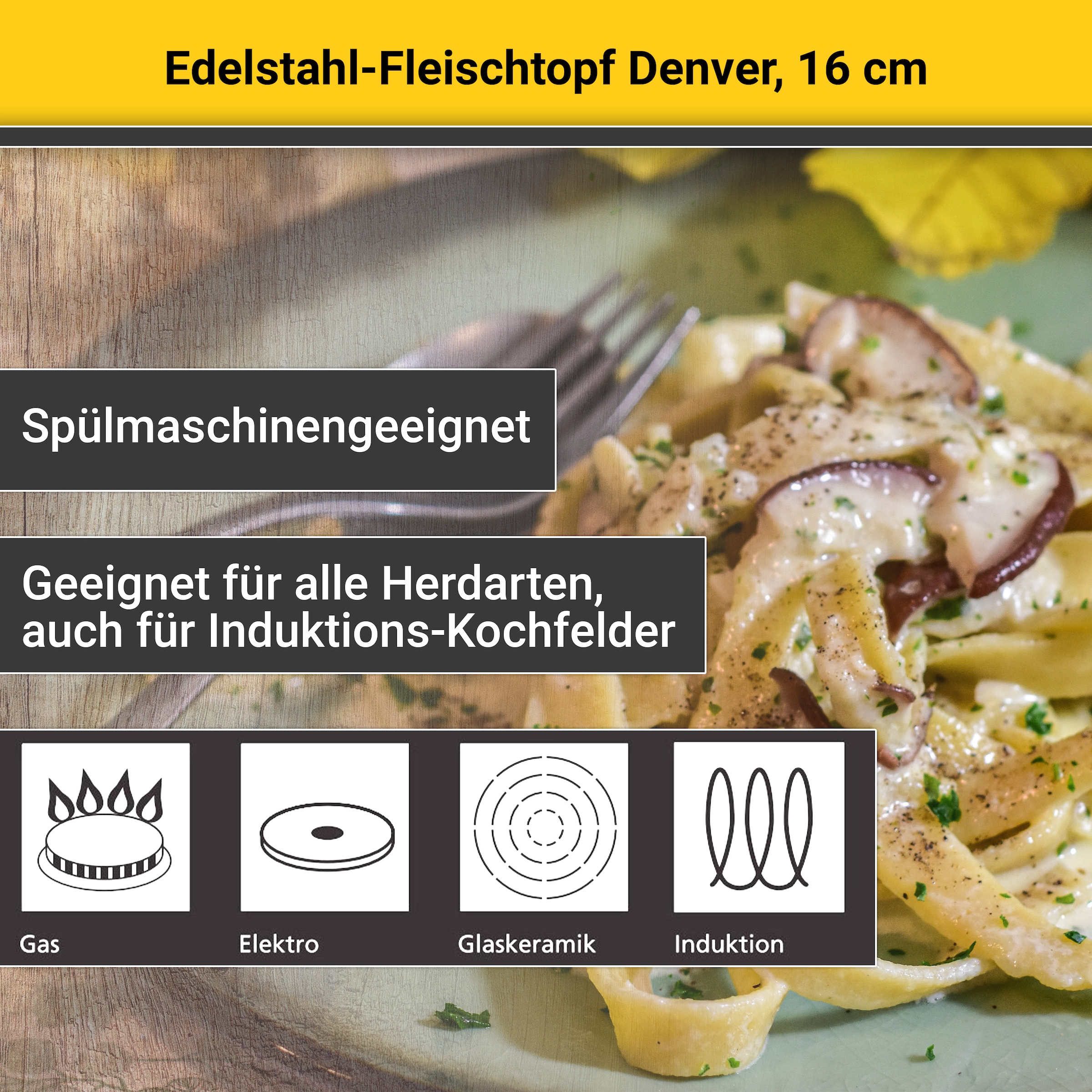 Krüger Fleischtopf »Denver« Edelstahl