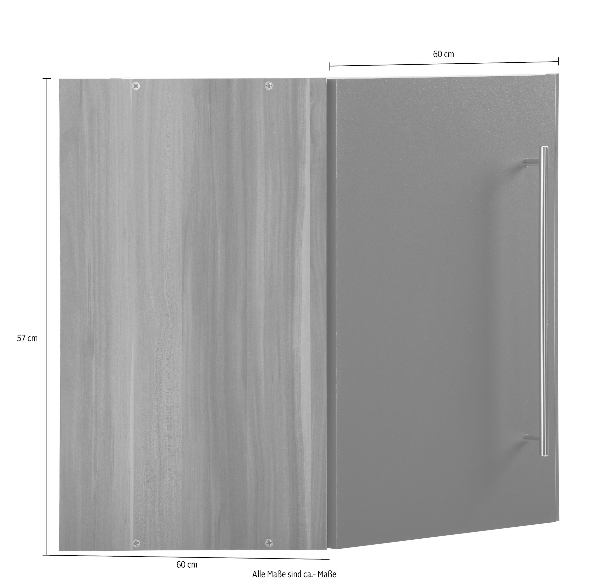 KOCHSTATION Eckhängeschrank »KS-Samos« mit Metallgriff