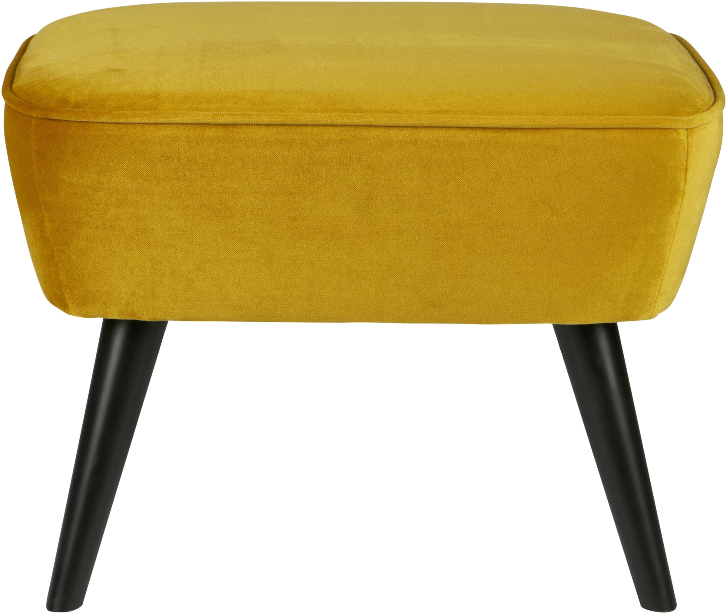 WOOOD Hocker »Sara«, mit Samtstoff gepolstert, rechteckige Form, H 41 cm x B 56 cm