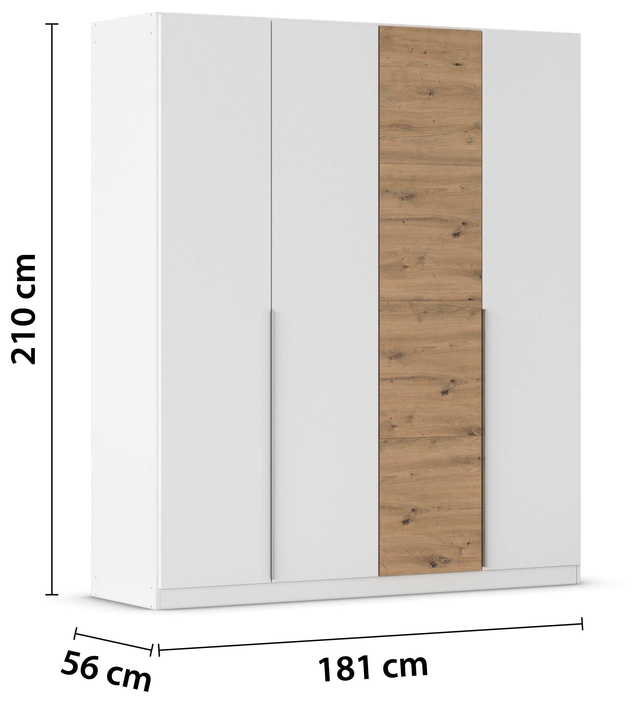 rauch Drehtürenschrank »Kleiderschrank Schrank Garderobe Wäscheschrank Schlafzimmer BELLEZZA« inkl. Schubkasteneinsatz, Wäscheeinteilung und weiterem Zubehör