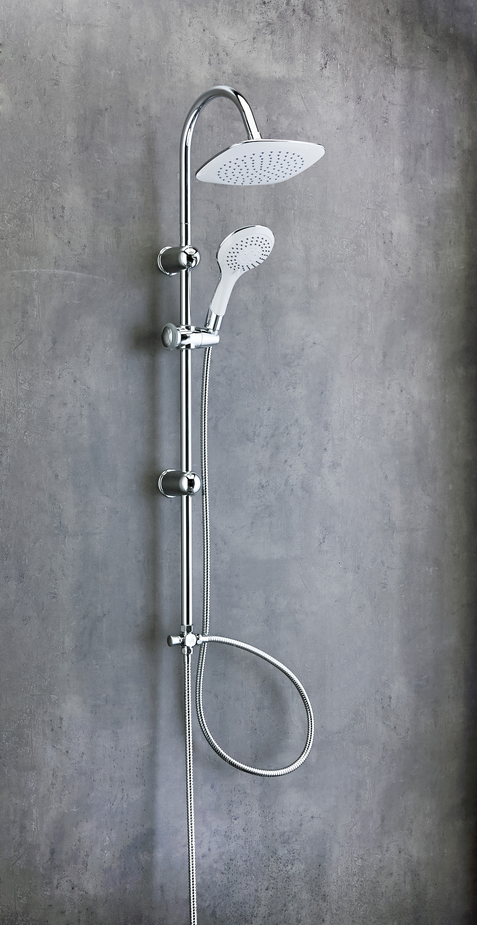 Schütte Brausegarnitur »Teneriffa«, (Set), Überkopfbrausset Duschsystem Duschsäule Brauseset Regendusche, Chrom