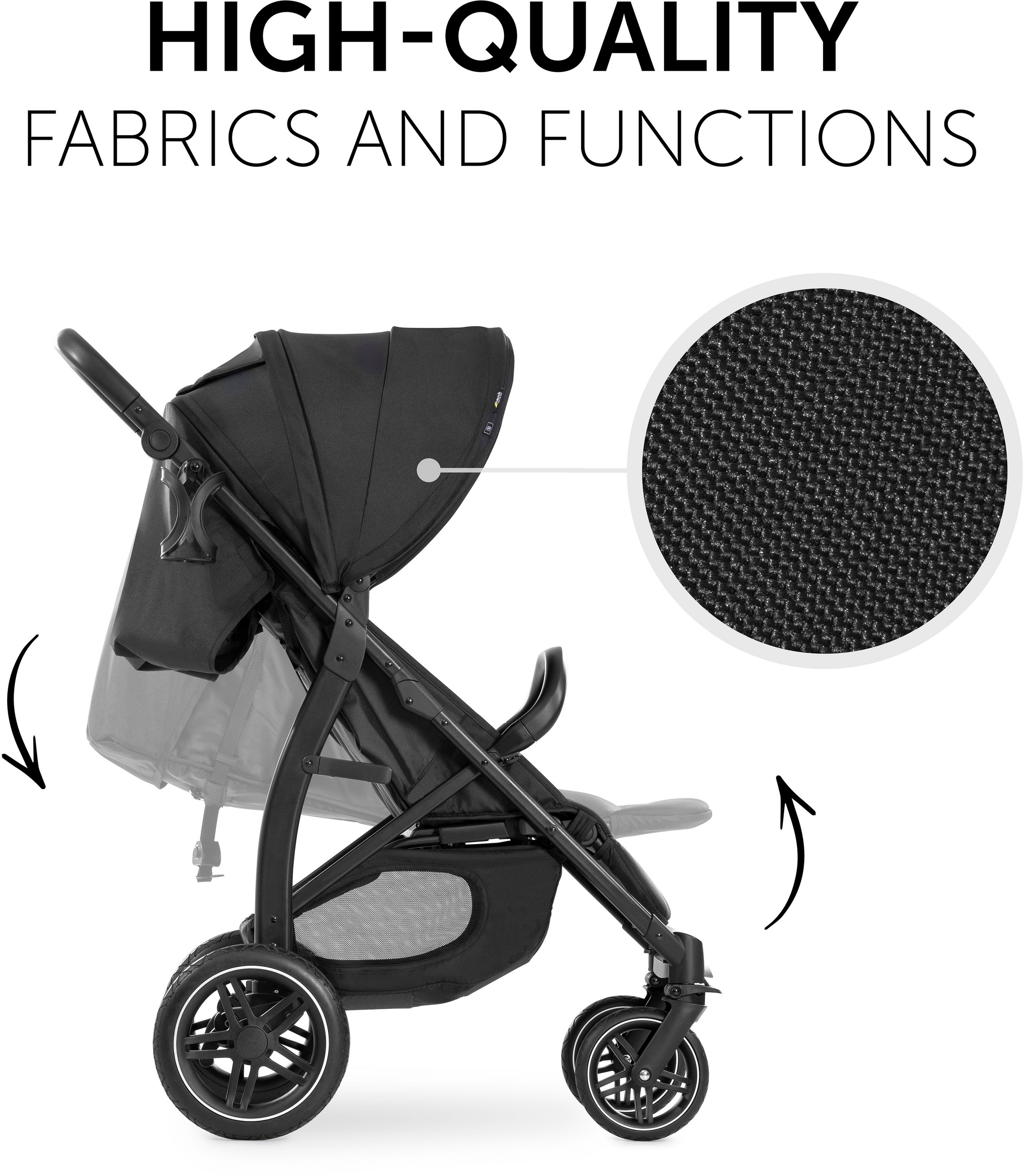 Hauck Kinder-Buggy »Rapid 4D, schwarz«, 25 kg, mit Getränkehalter und schwenk- und feststellbaren Vorderrädern