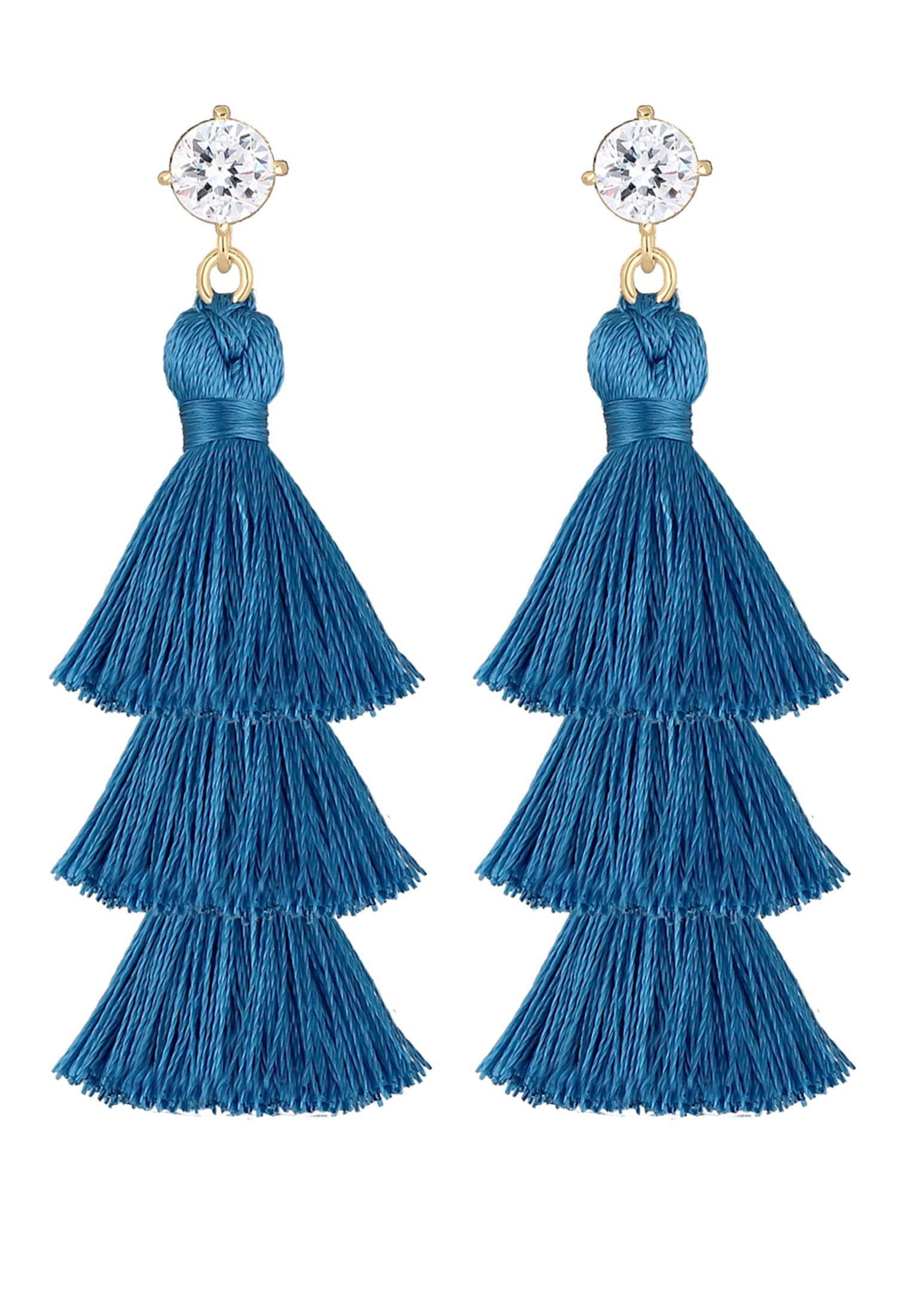Elli Paar Ohrhänger »Ohrringe Tassel Rosa Boho Kristalle 925 Silber«