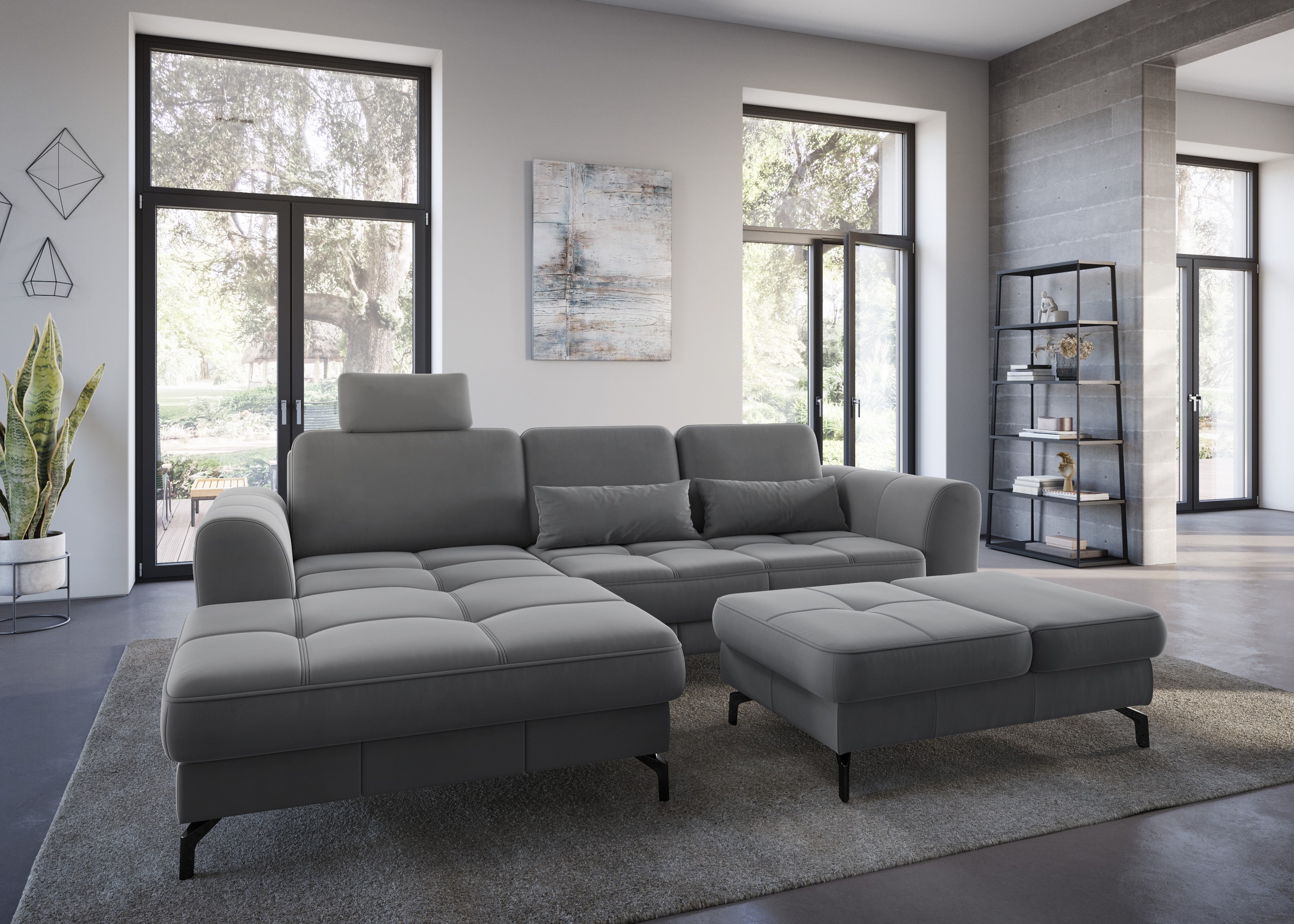 sit&more Hocker »Bendigo«, mit Klappfunktion, Bodenfreiheit 12 cm, wahlweise in 2 Fußfarben