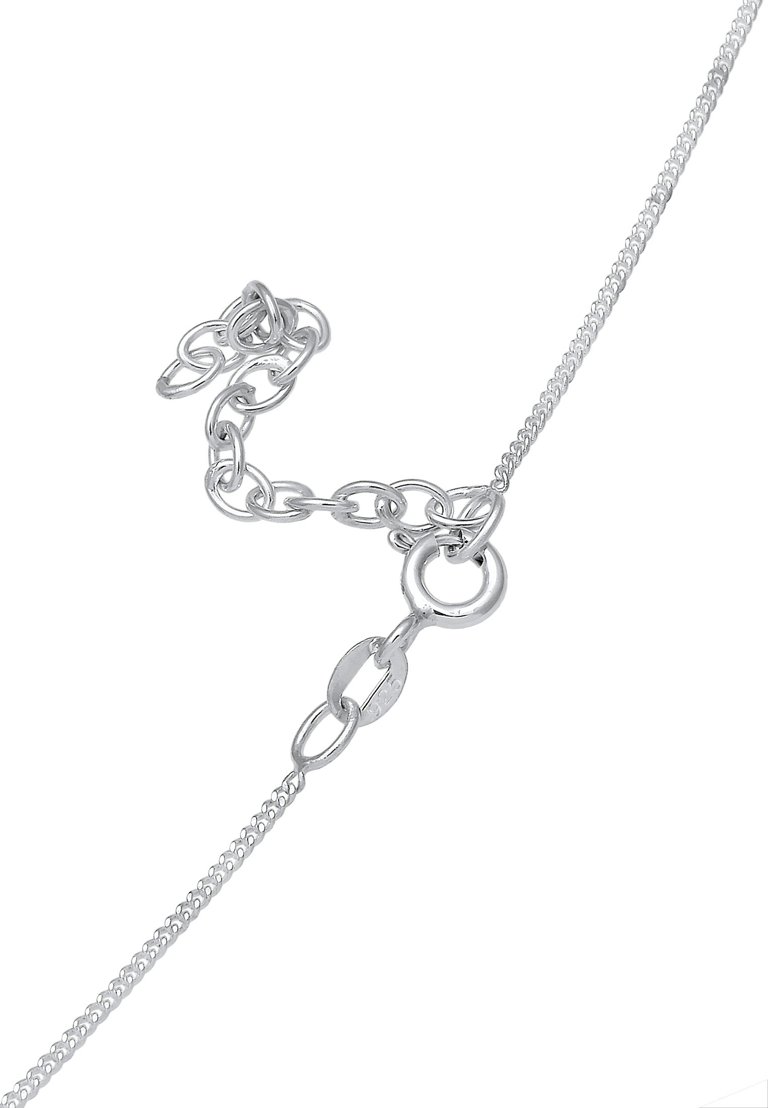 Elli Choker »Halskette Choker Platte Gehämmert 925er Silber«