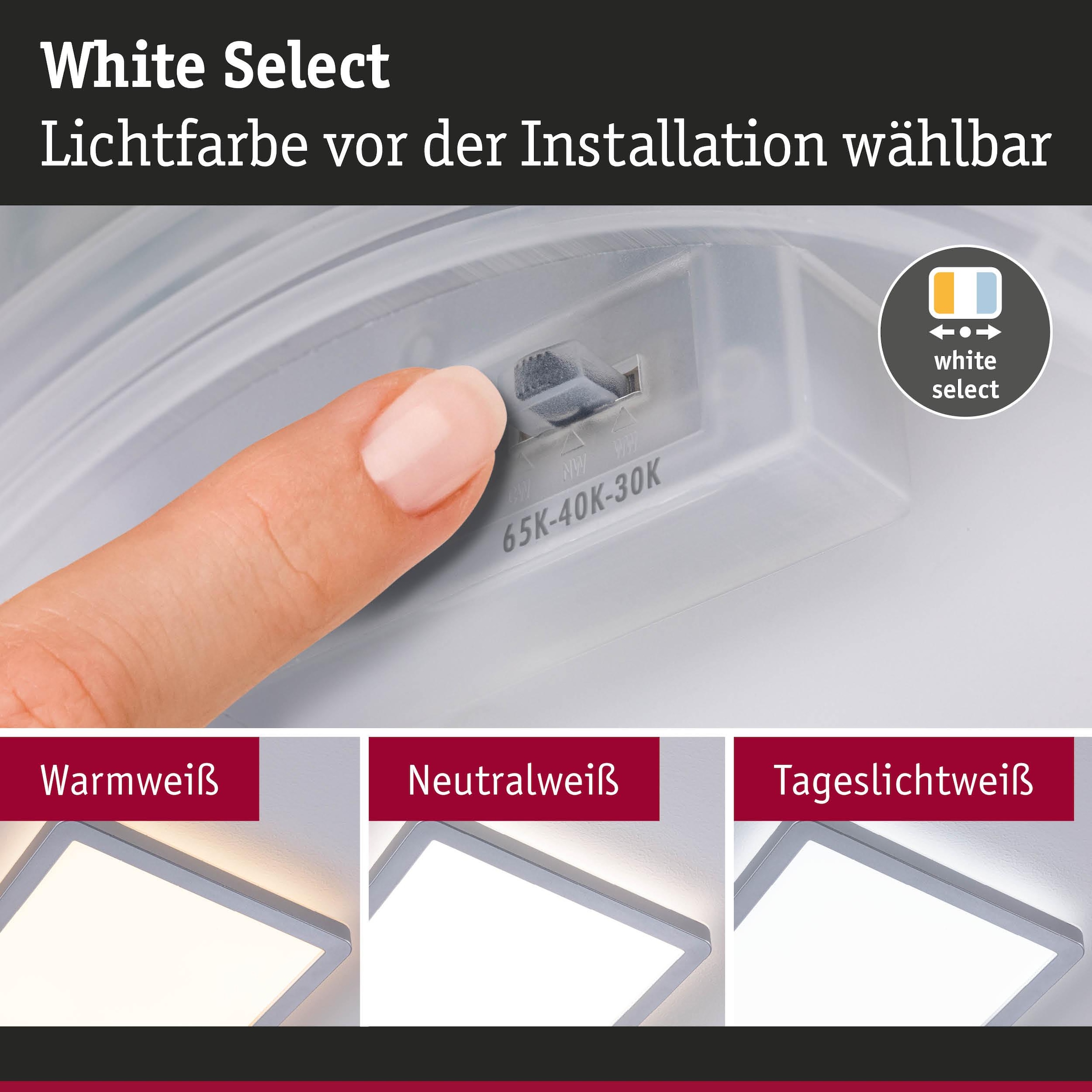 Paulmann LED Panel »Atria Shine 3000K IP44 White Select eckig« LED-Modul 1 Stk. Tageslichtweiß Farbwechsler