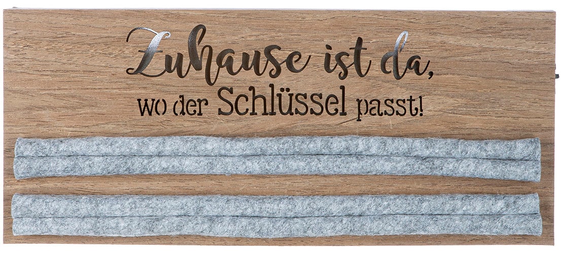 GILDE Schlüsselkasten »LED Schlüsselbrett mit Spruch«, (1 St.)