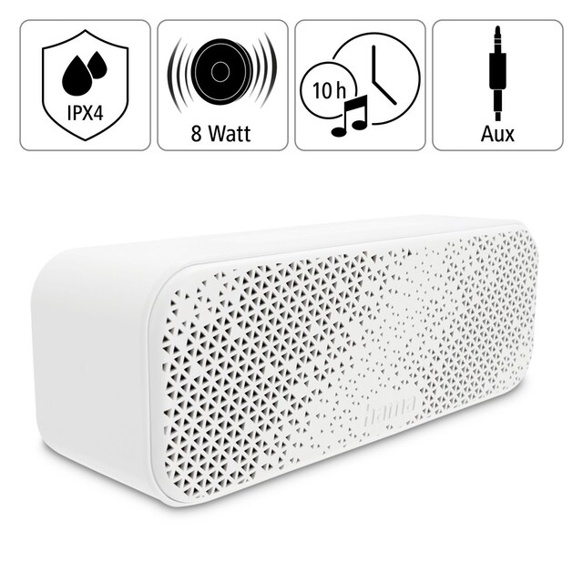 Hama Bluetooth-Lautsprecher »Tragbare Bluetooth Box, 8 W,  spritzwassergeschützt IPX4«, Outdoor-Musikbox mit Karabiner jetzt im OTTO  Online Shop