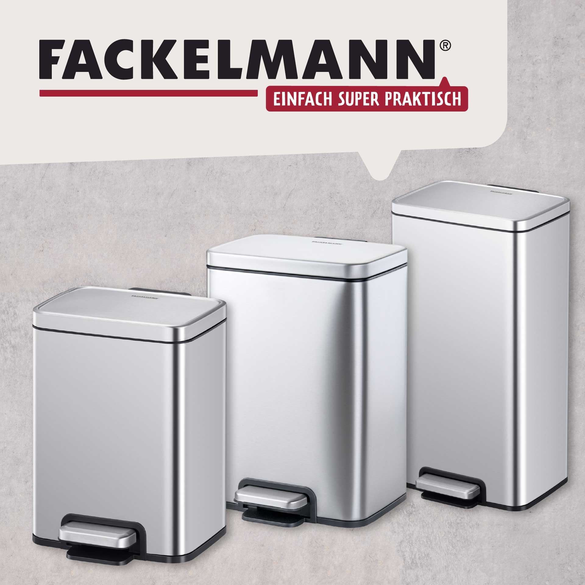 FACKELMANN Mülleimer »CHICAGO, Pedal-Abfalleimer 30L« 1 Behälter fingerabdruckfrei, mit stabilem Pedal & Inneneimer, gedämpfter Deckel
