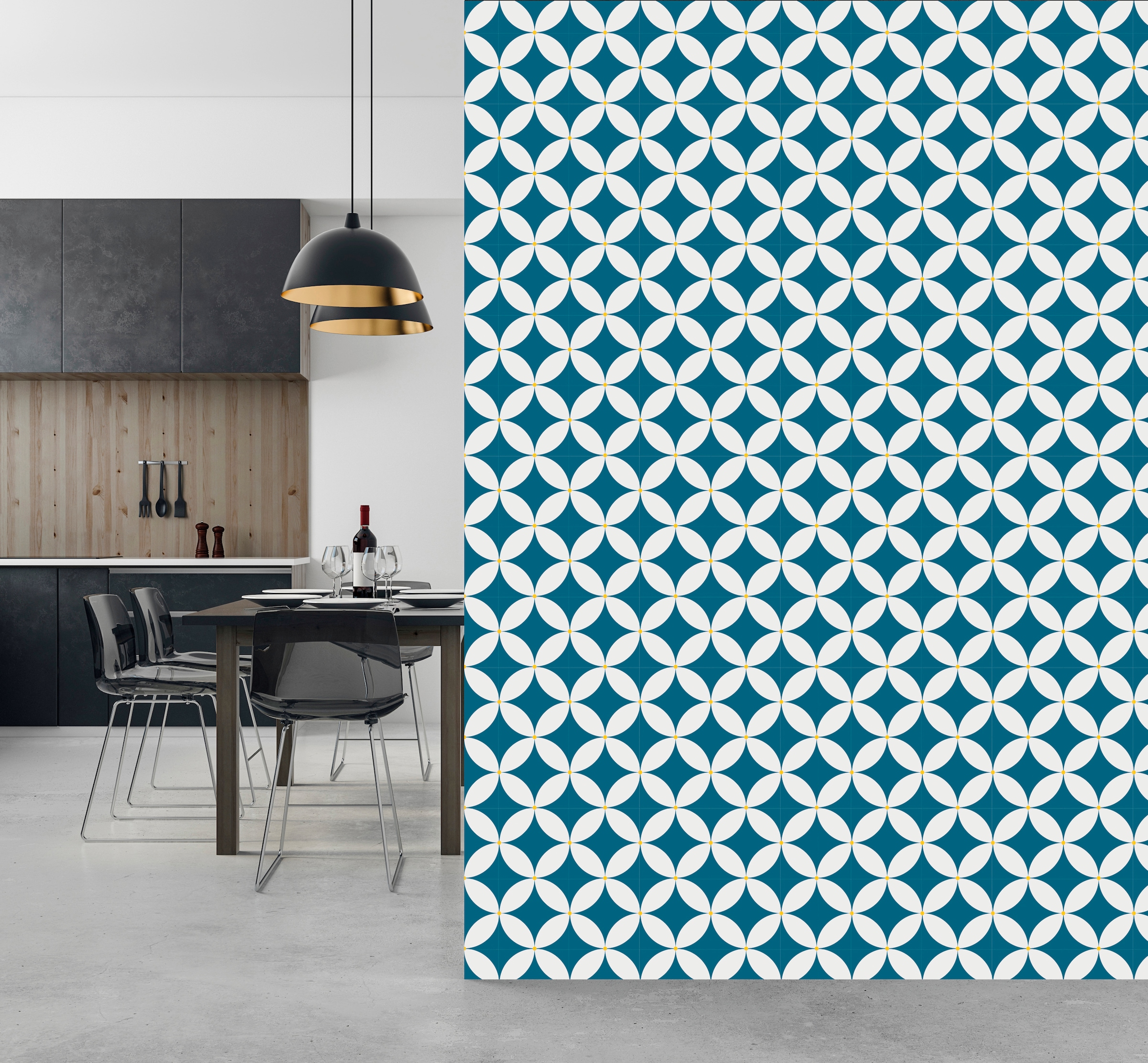 queence Vinyltapete »Payden« Farbverlauf | abstrakt | bedruckt | gemustert glatt 90x250cm, selbstklebend, kinderleichte Anbringung, , Sticker