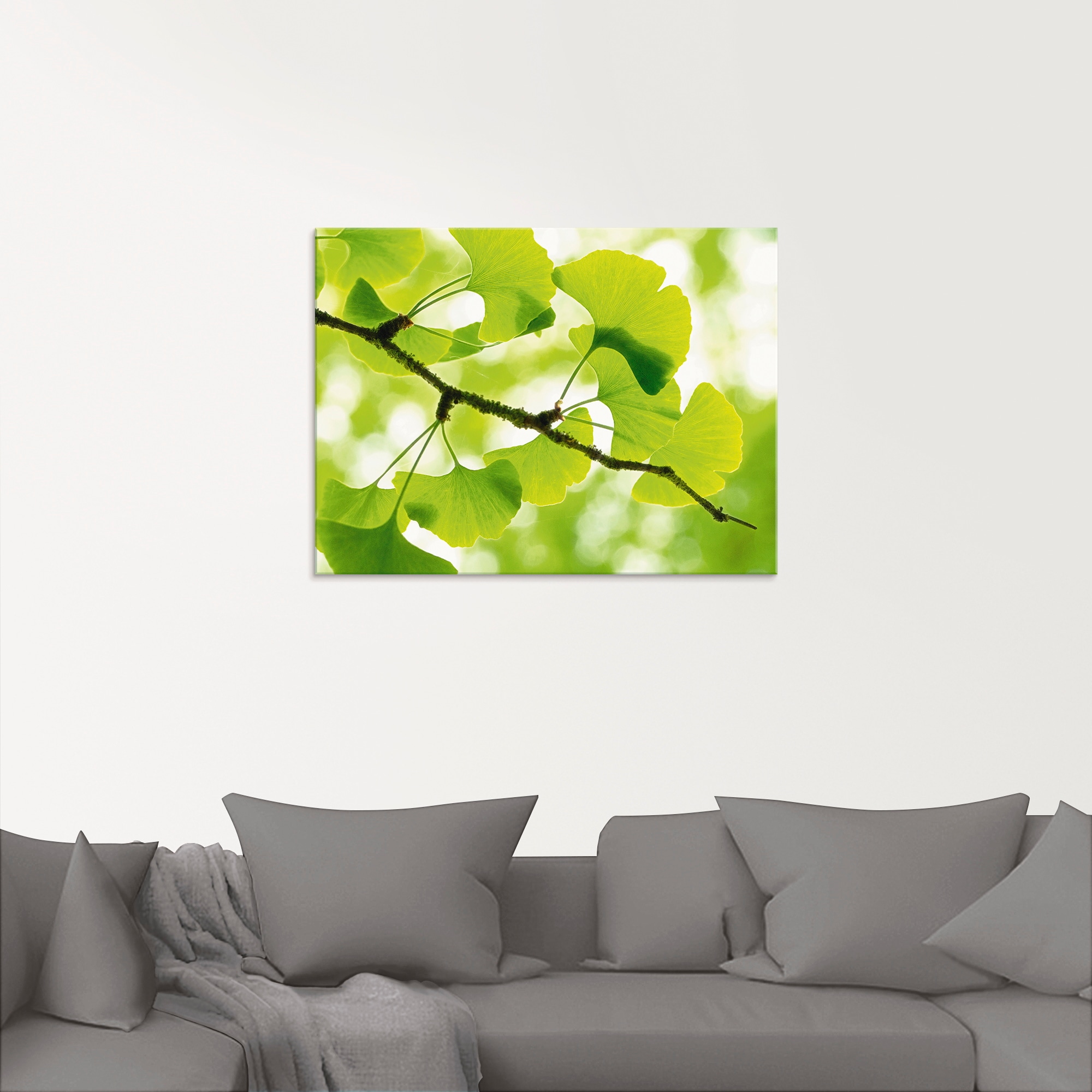 Artland Glasbild »Ginkgo«, Blätter, (1 St.), in verschiedenen Größen