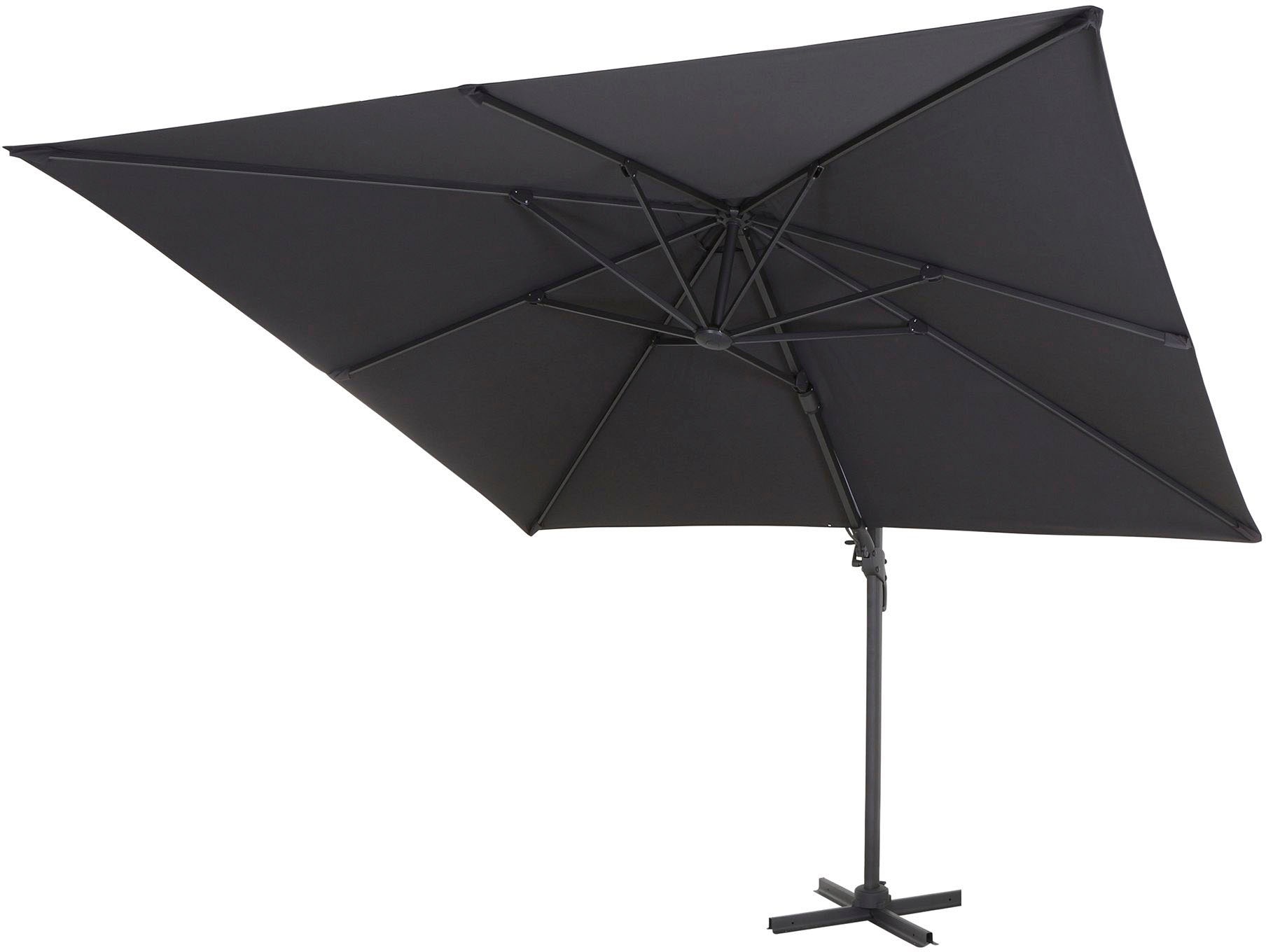 Siena Garden Ampelschirm »California«, (Set), inkl. Platten, Schutzhülle und Windsicherung, 3x3m