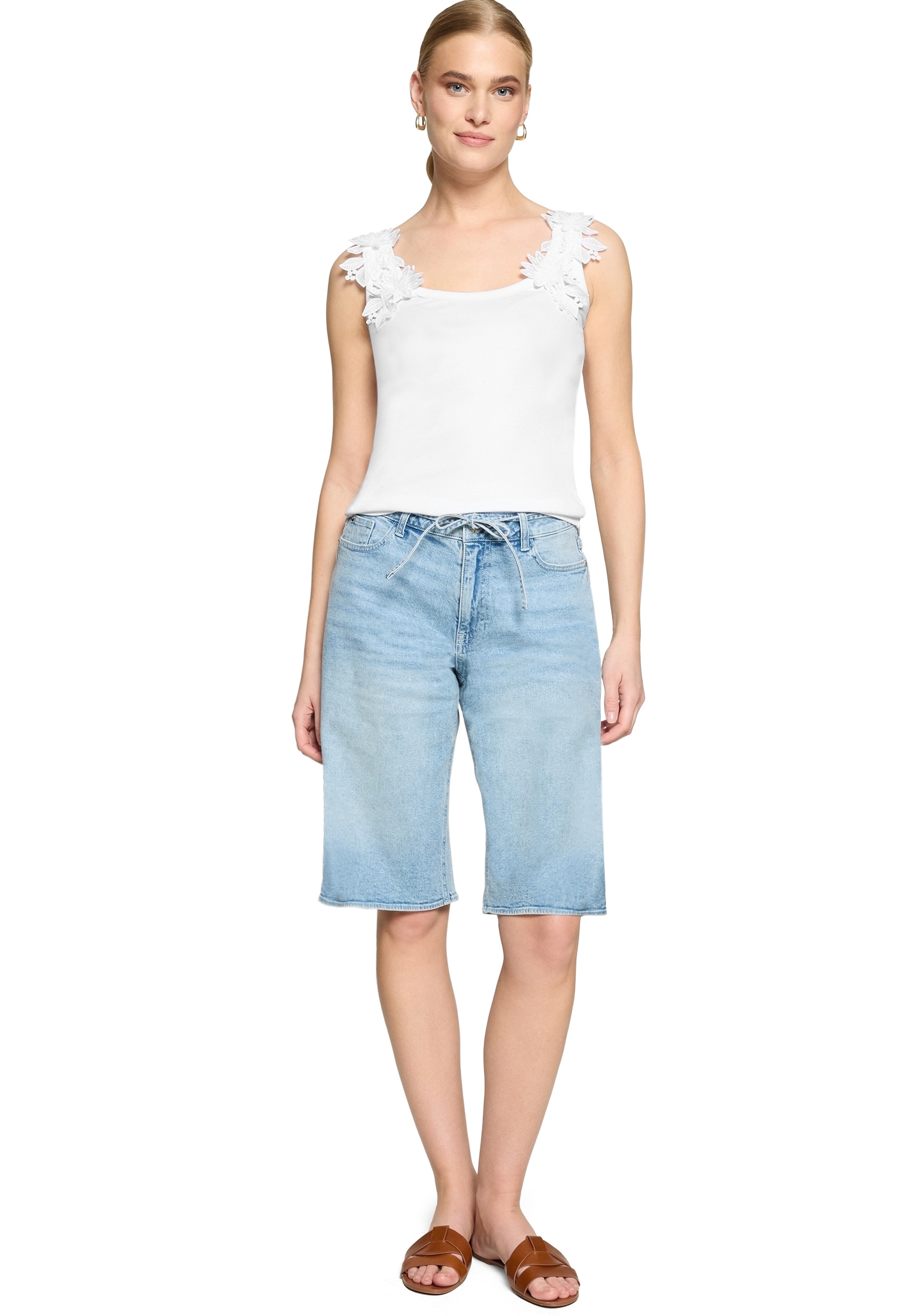 Zero Tanktop »Basic-Top mit Rundhalsausschnitt«