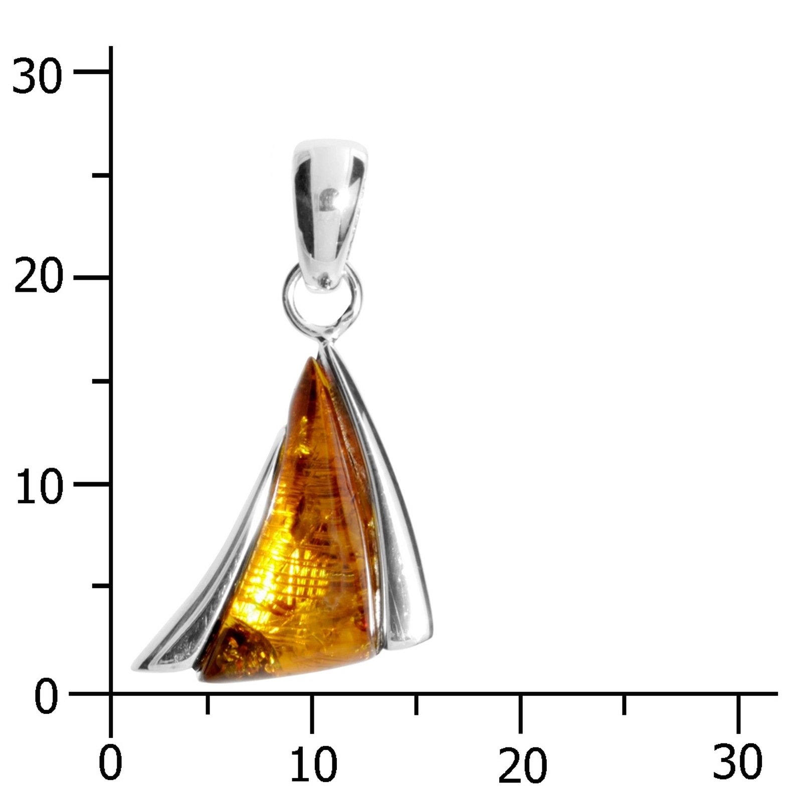 OSTSEE-SCHMUCK Kettenanhänger »- Imke 25 mm - Silber 925/000 - Bernstein«