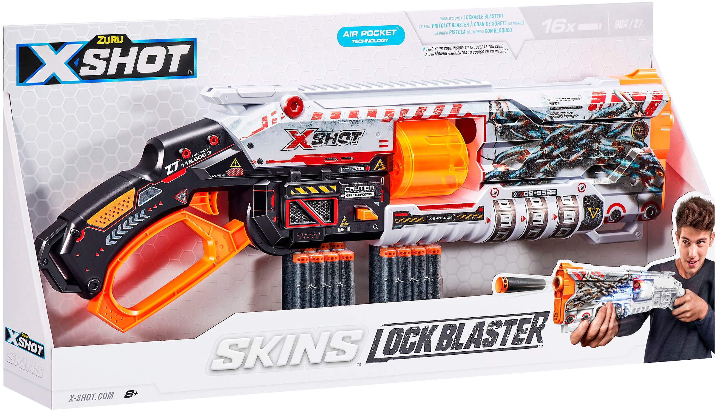 XSHOT Blaster »XSHOT, Skins Lock Blaster mit Darts«