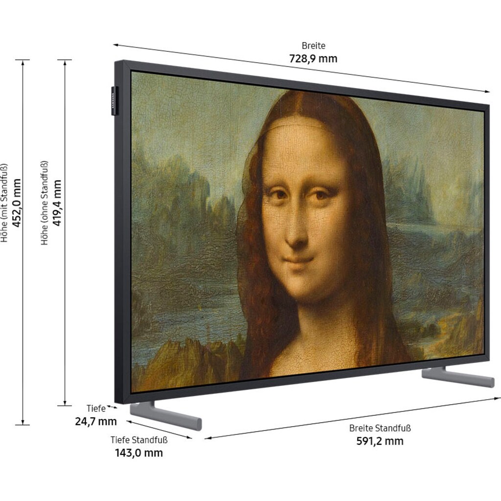 Samsung LED Lifestyle Fernseher »32" QLED 4K The Frame (2022)«, 80 cm/32 Zoll, Smart-TV