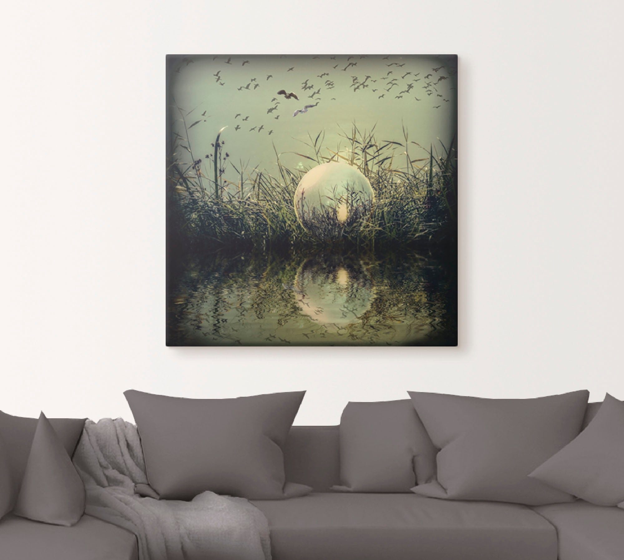 Artland Wandbild »In der Glaskugel - Mystische Au« Landschaften 1 Stk. tlg. als Alubild, Leinwandbild in verschied. Größen