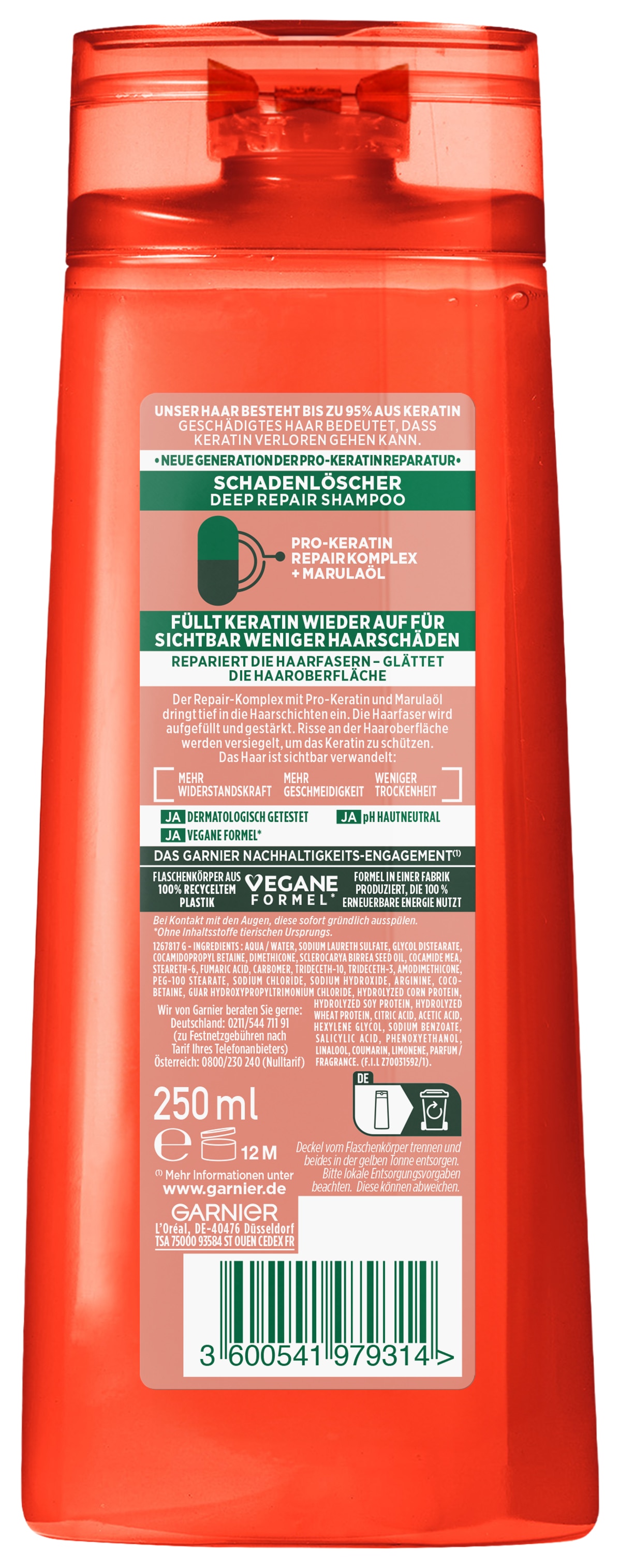 GARNIER Haarshampoo »Garnier Fructis Schadenlöscher Shampoo« Repariert Haarschäden