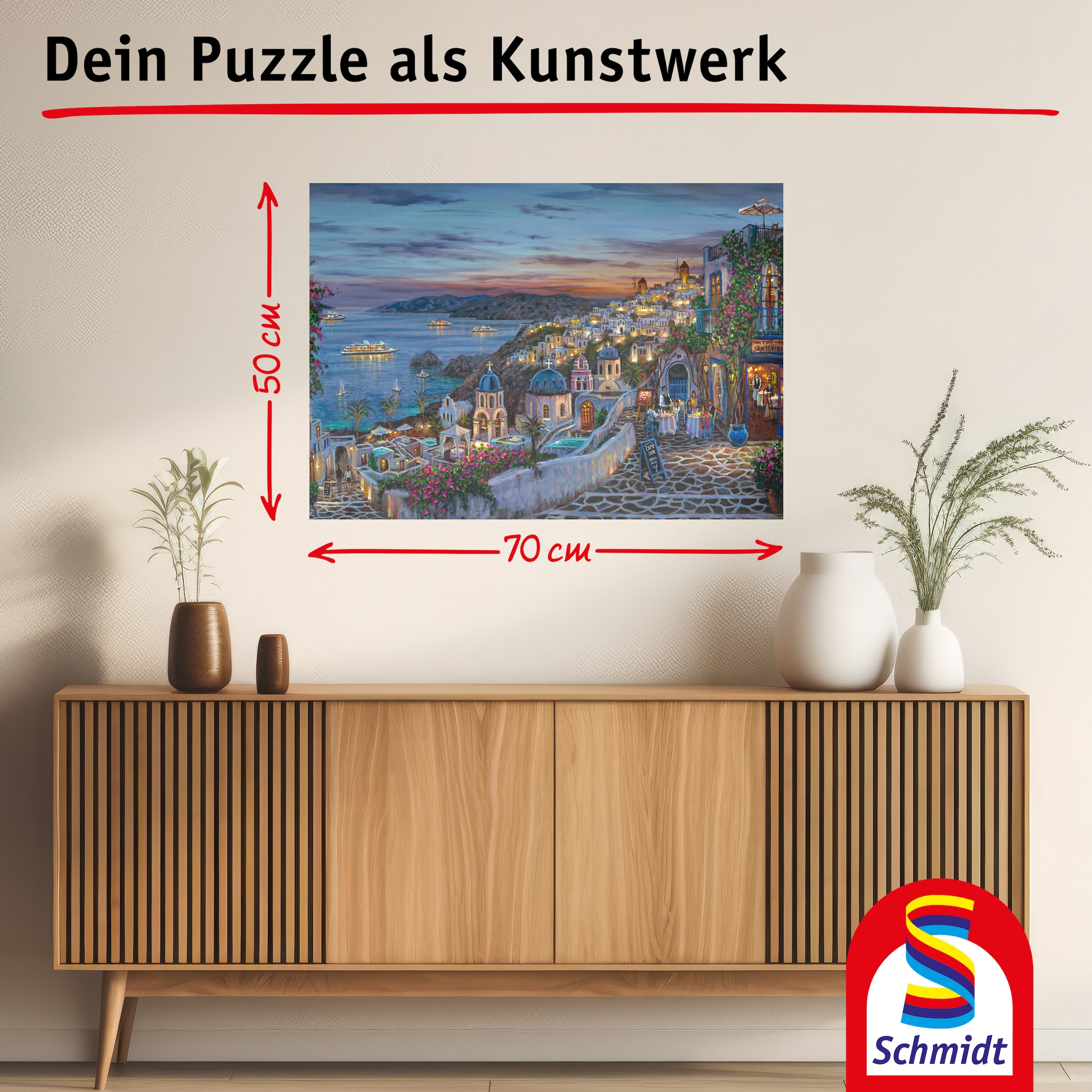 Schmidt Spiele Puzzle »Robert Finale, Santorini Sonnenuntergang« Made in Germany