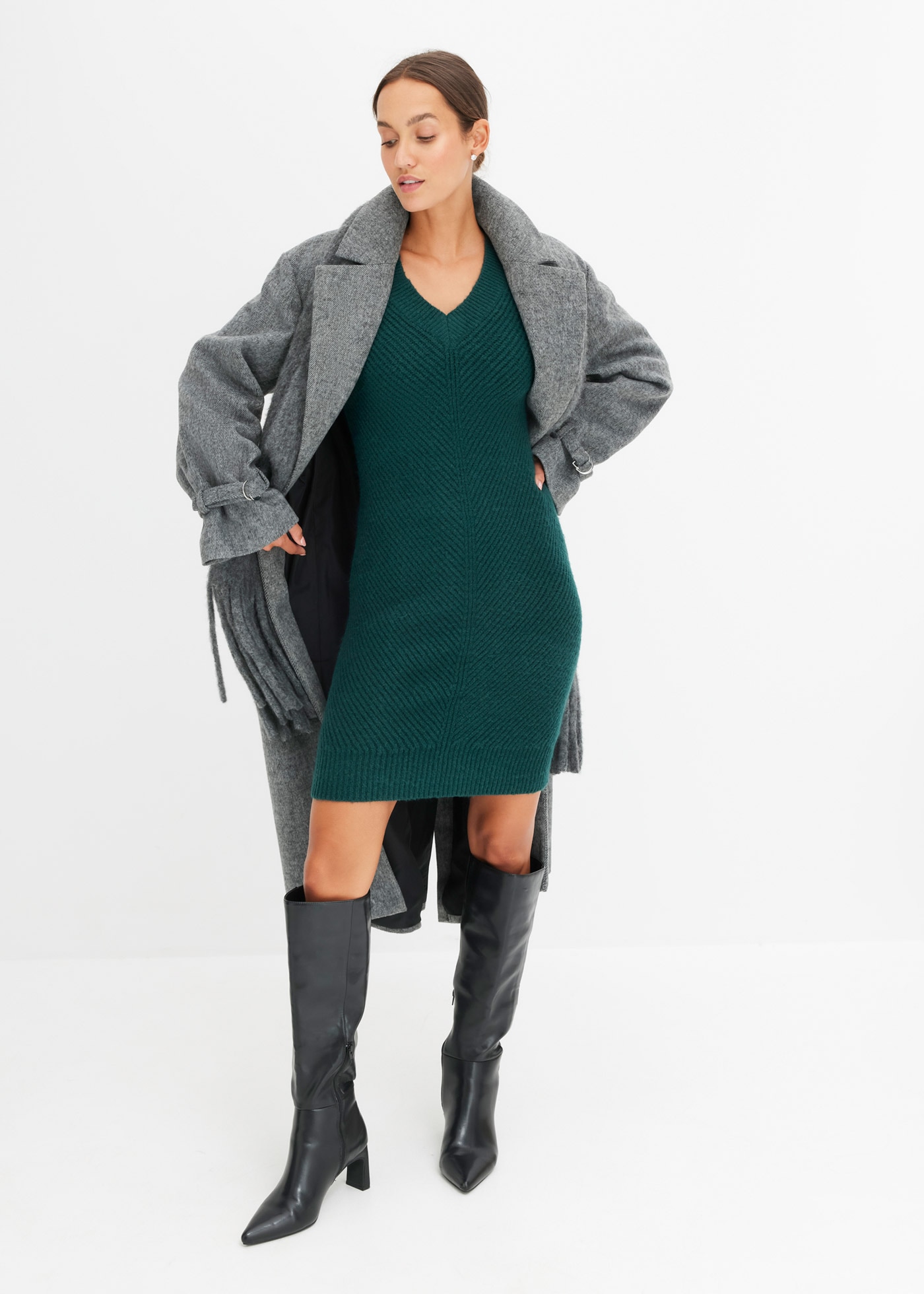 bonprix Strickkleid »Strickkleid« für besondere Anlässe, elastisches Material, Loose Fit