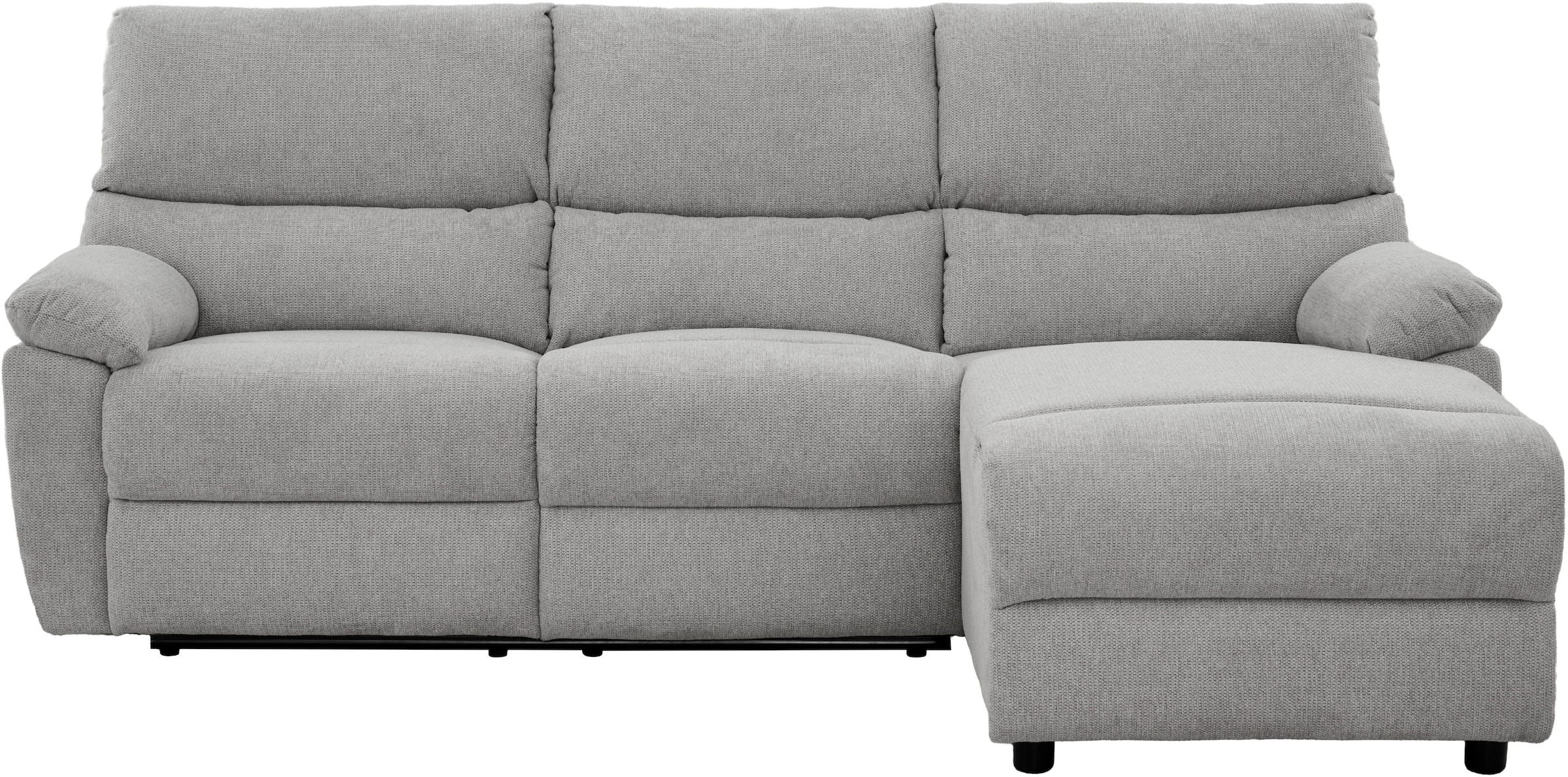 Home affaire Ecksofa »LANNOY, L-Form,  233cm, manuelle u. elektrische Funktion, mit USB A/C,« Liegefunktion 105°-150°, Federkern, Webstoff u. Cord-Bezug