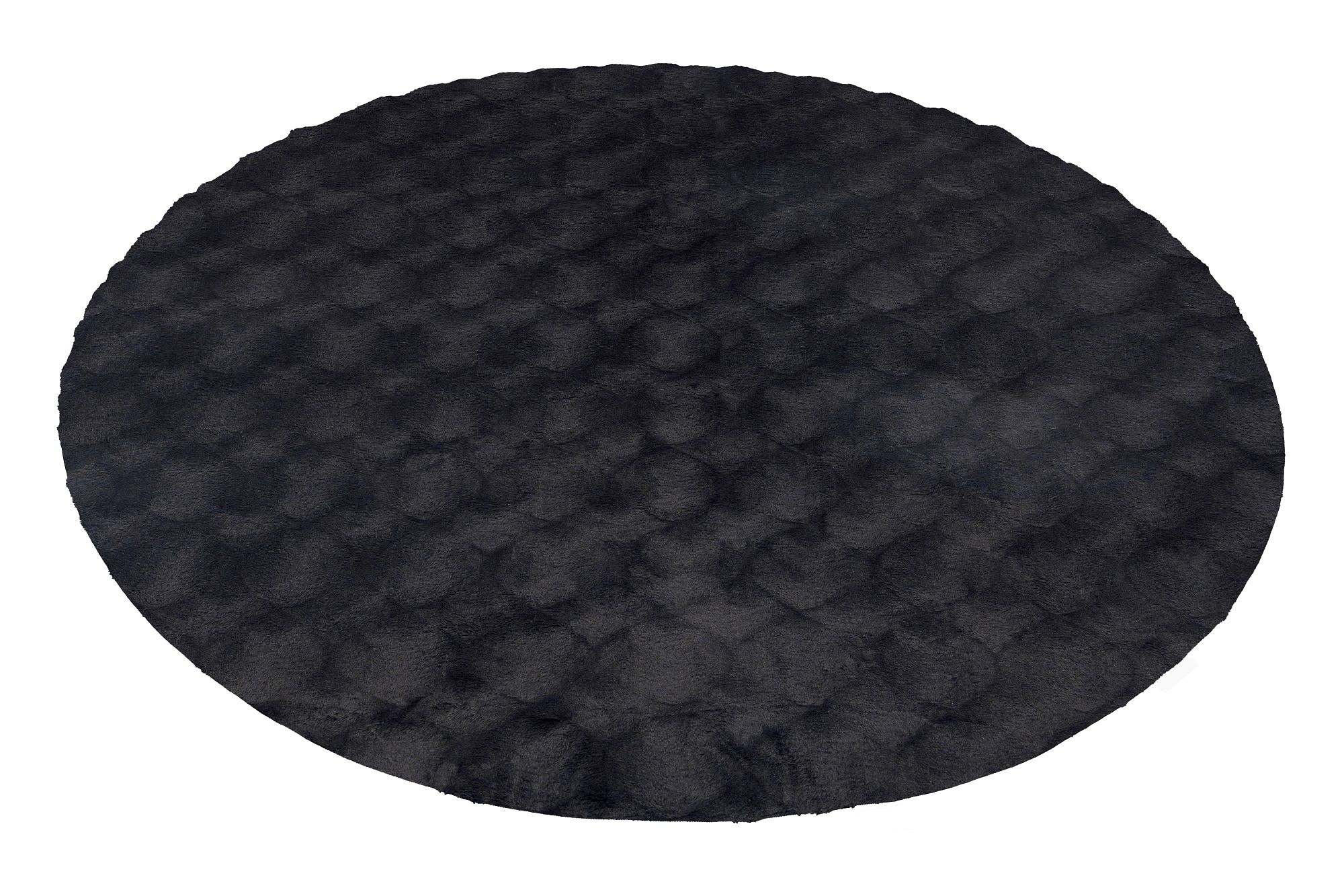 Obsession Teppich »Diamond Cut 800« rund 30 mm Höhe Uni Farben, Hoch-Tief Effekt, weich & kuschelig