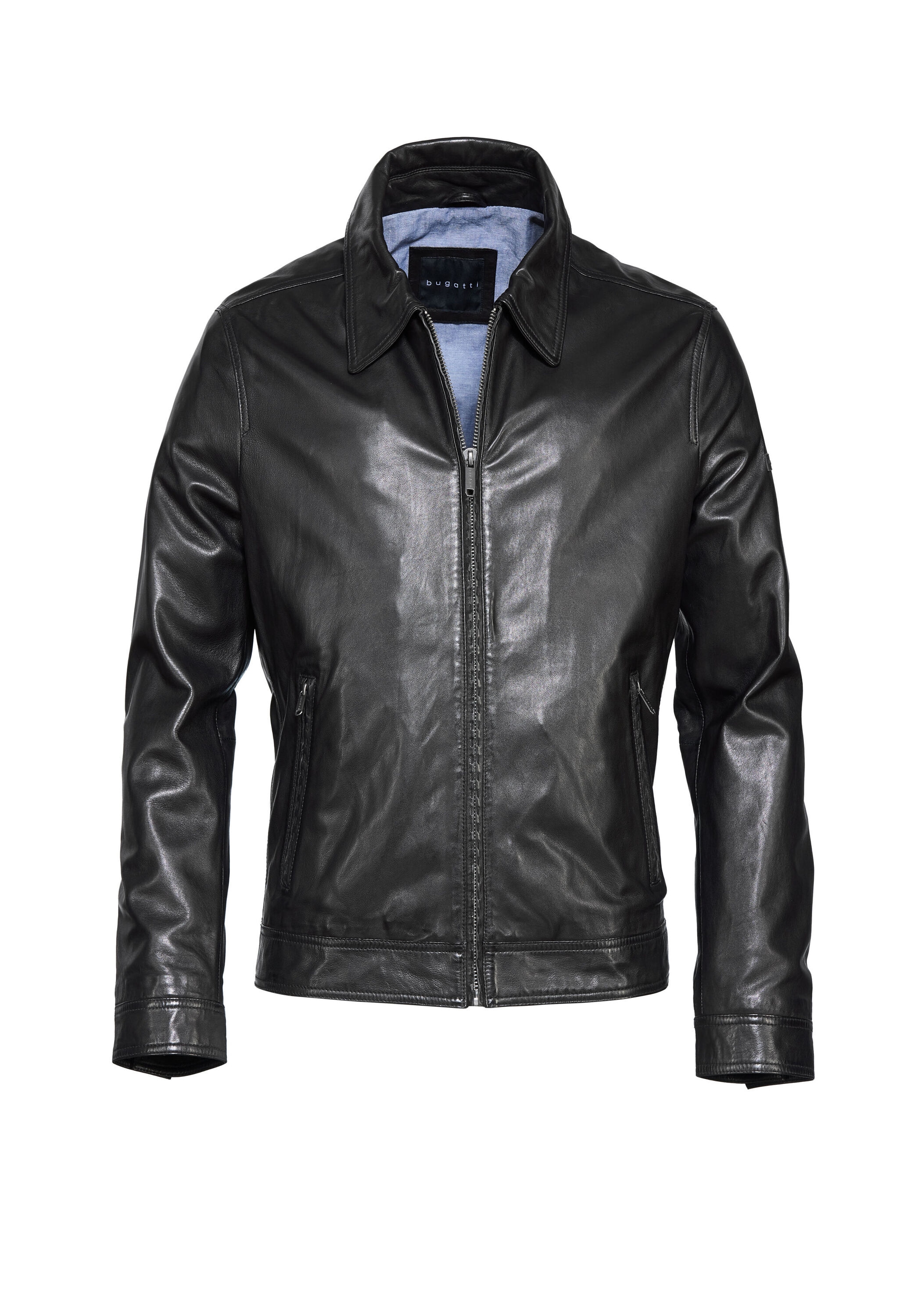 bugatti Lederjacke »BULUCIANO« ohne Kapuze bequeme Passform