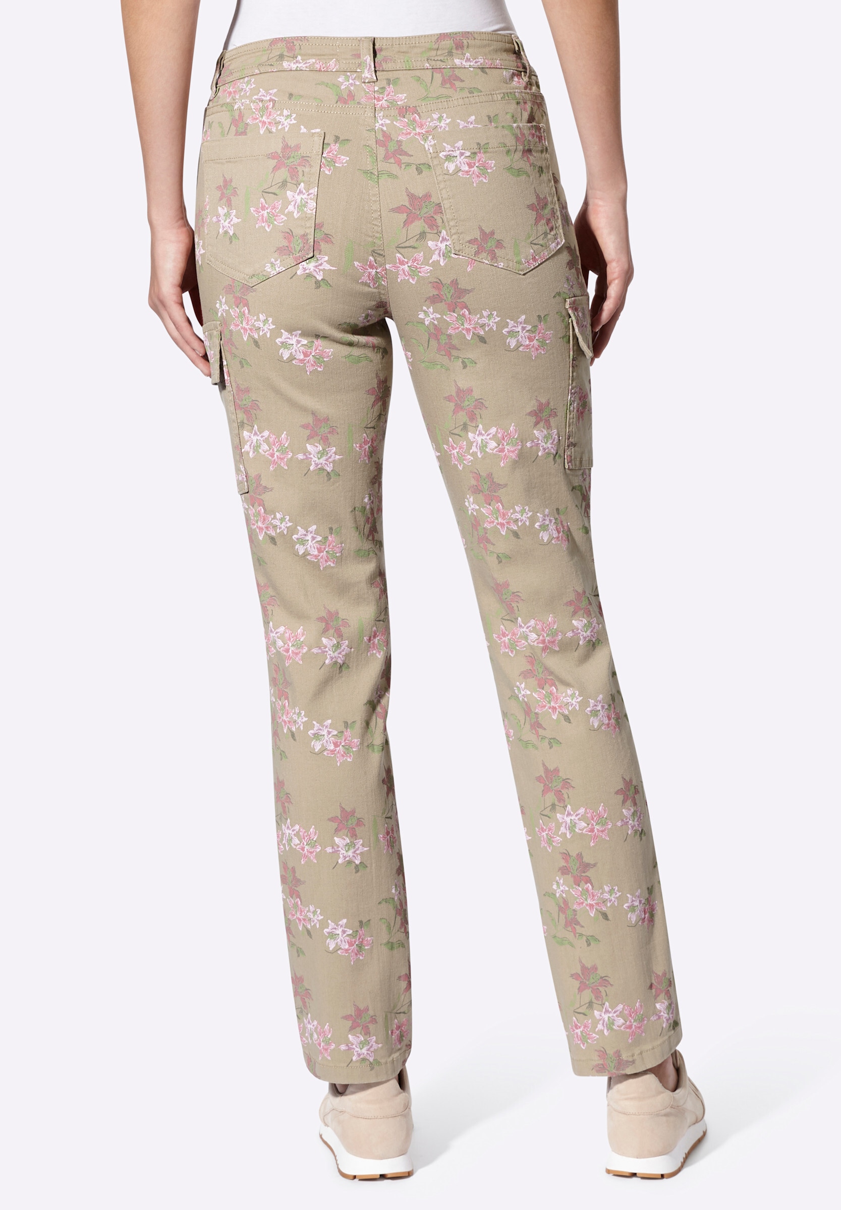 heine 5-Pocket-Jeans »Druck-Jeans Druckhose mit Floral-Print«