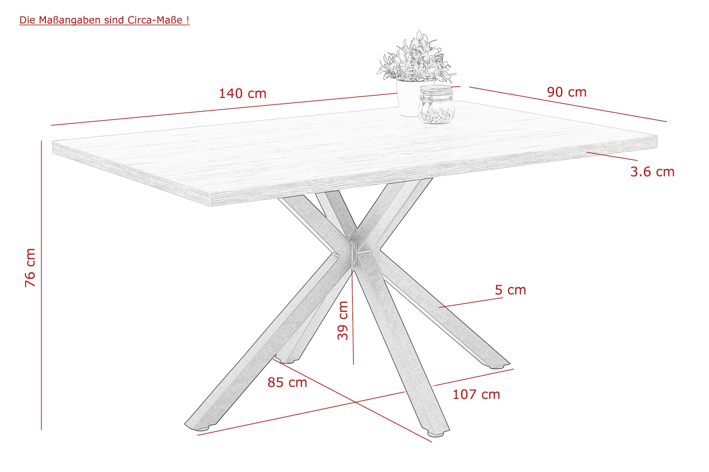 »CLEO«, tlg., 1 (5 Armlehnen Tisch online bestellen mit 4 / HELA Essgruppe Stühle),