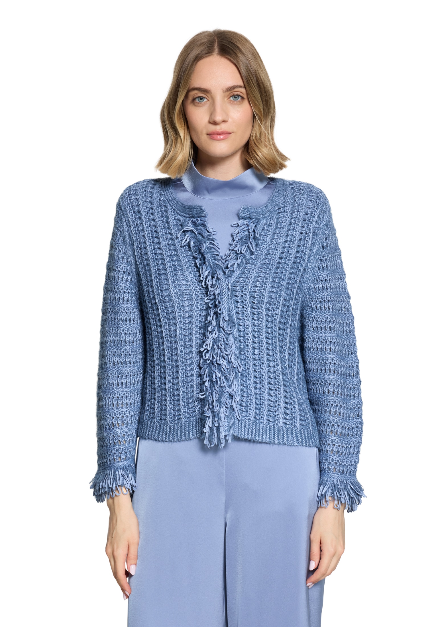 Betty Barclay Strickjacke »Casual-Strickjacke mit Fransen«