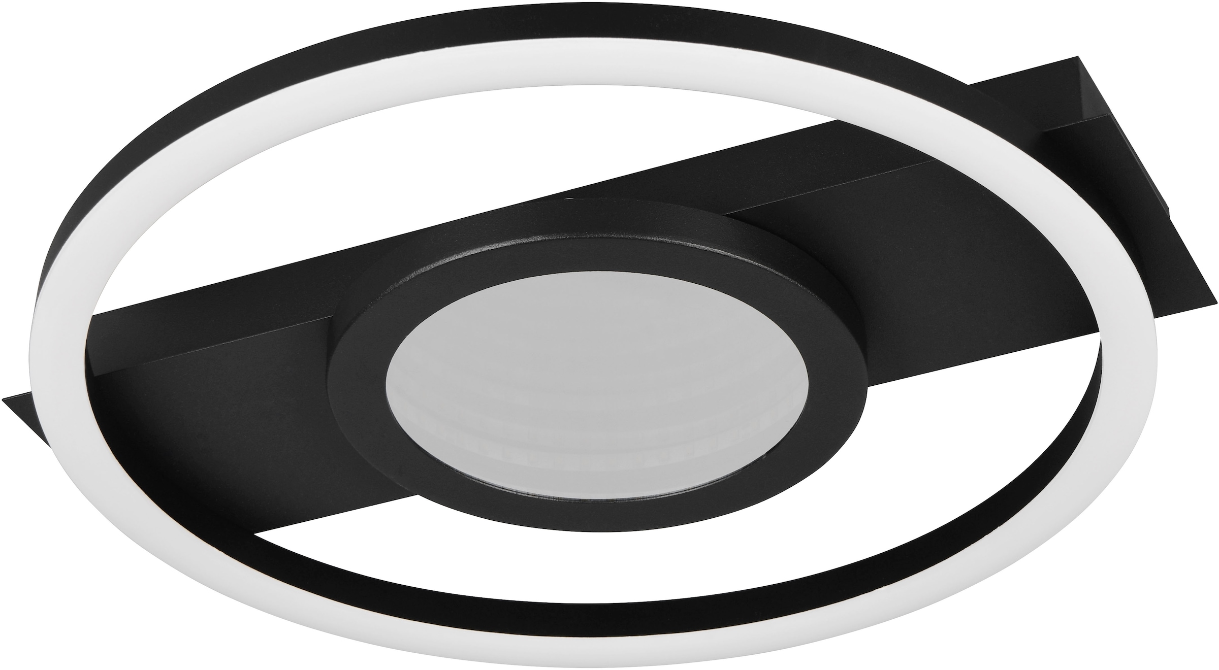 REALITY Leuchten LED Deckenleuchte »WHEELER, LED Deckenlampe 16W 2000 Lumen 3000K warmweißes Licht« LED-Board 1 Stk. Warmweiß Lichteffekte mit Spiegelfolie, 35 x 33 cm, Wand- oder Deckenleuchte