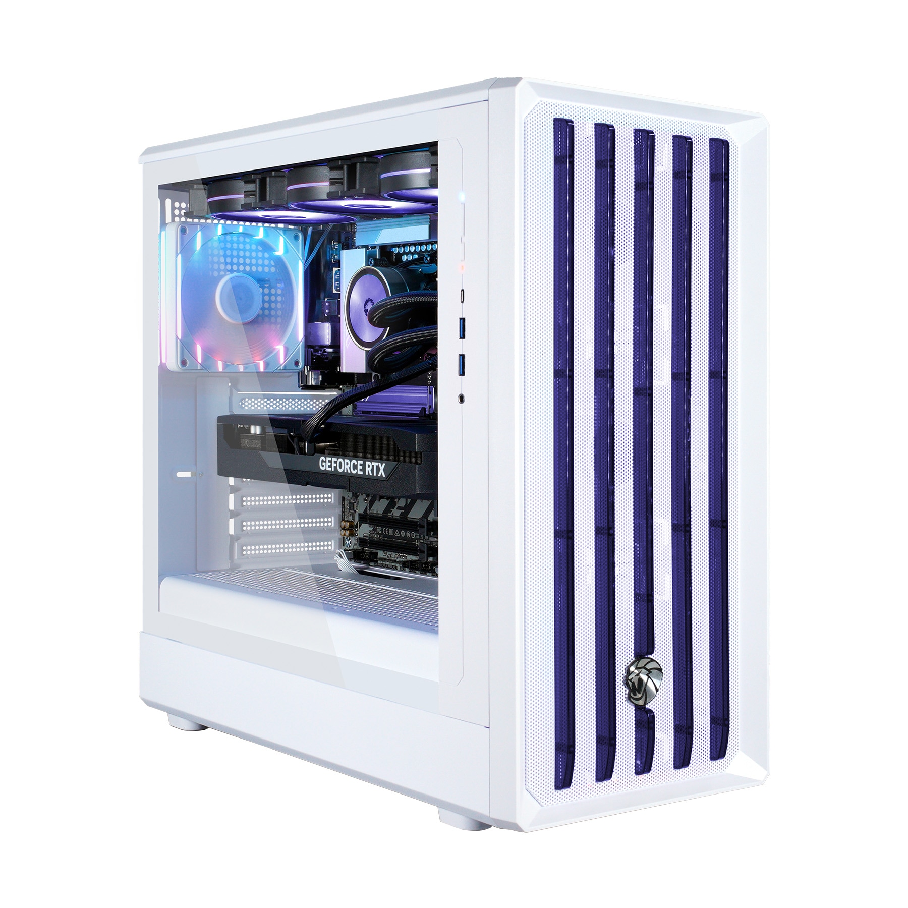 GAMEMAX Gaming-PC »CLAW WH 8104 AMD Ryzen 7 9700X 32GB DDR5 1TB SSD RTX 5070Ti« DDR5 RAM, Windows 11, Wasserkühlung