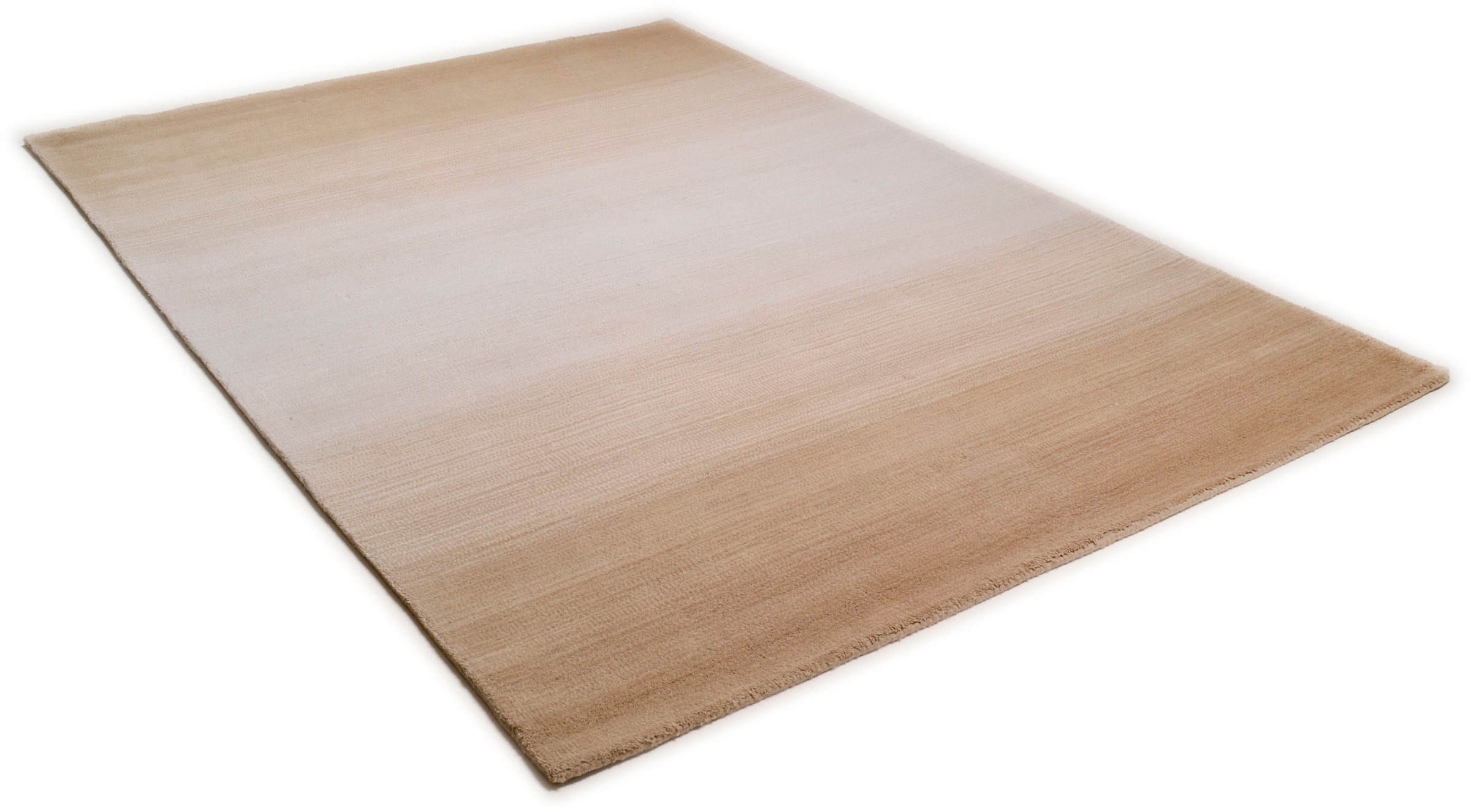 THEKO Wollteppich »Wool Comfort« rechteckig 14 mm Höhe Handweb Teppich, reine Wolle, handgewebt, brilliante Farben, Scandi