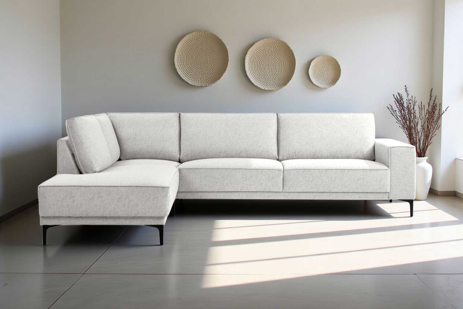 Places of Style Ecksofa Oland, L-Form, inkl. Rückenkissen, hochwertige Verarbeitung