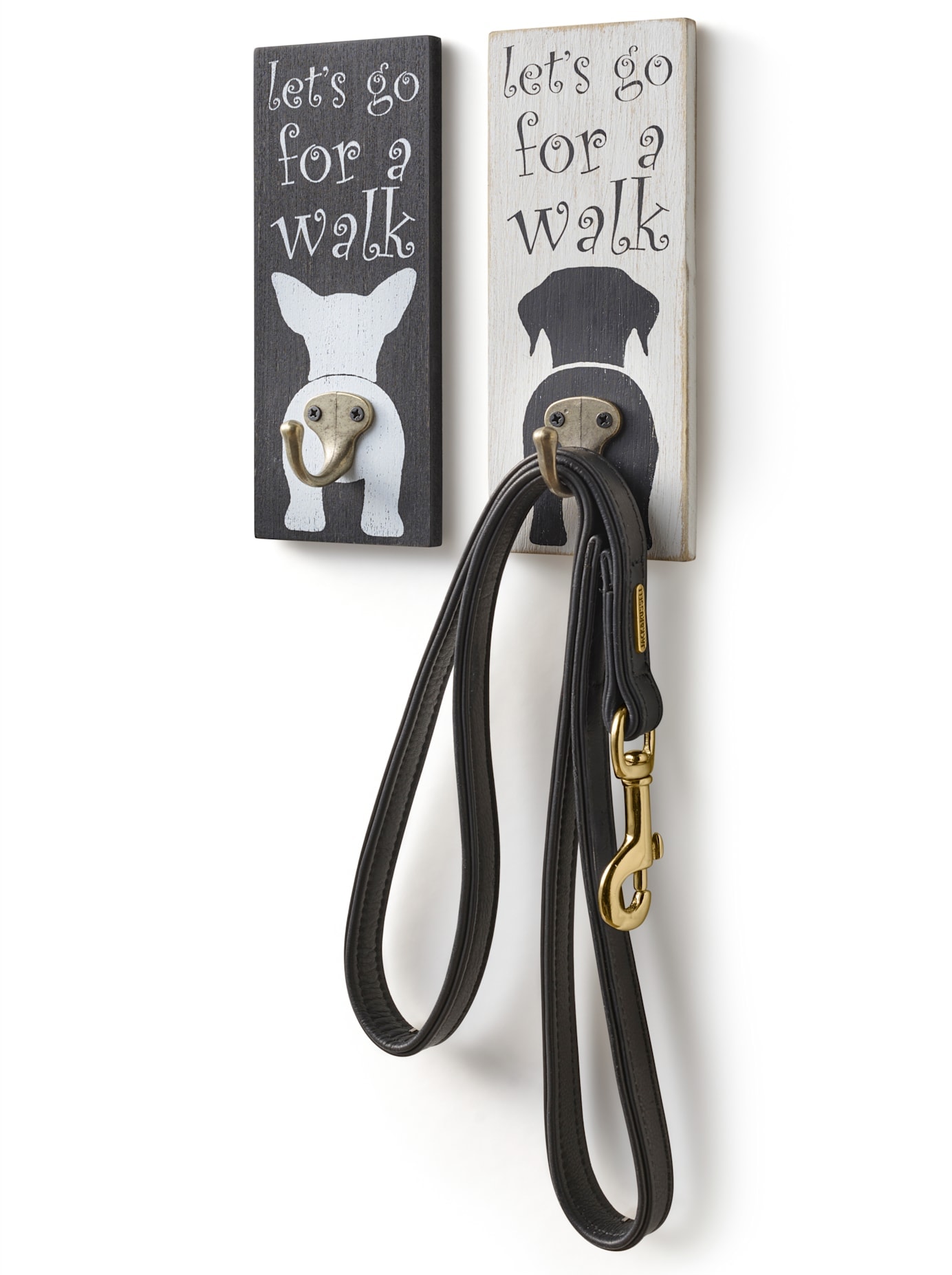 Zierhaken in schwarz-weiß, Größe B/H/L: 8 cm x 20 cm